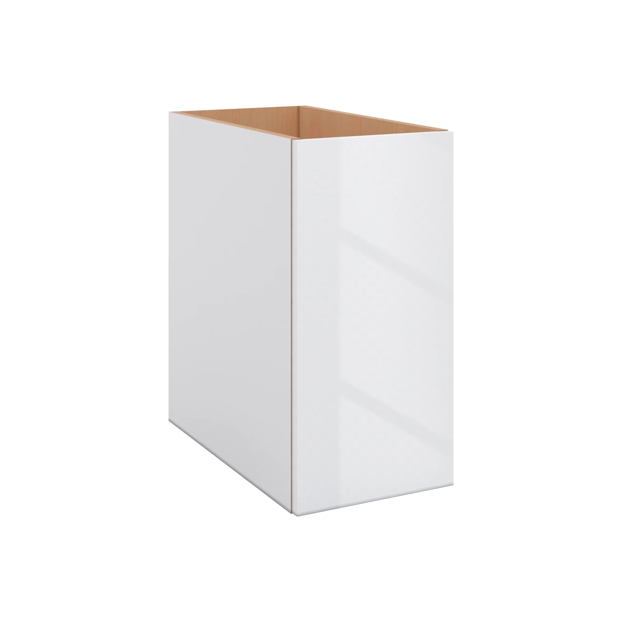 Modernform Cabinet Gloss White 12" W X 24" H X 21" D Vanity Floating Full Height Single Door Cabinet
