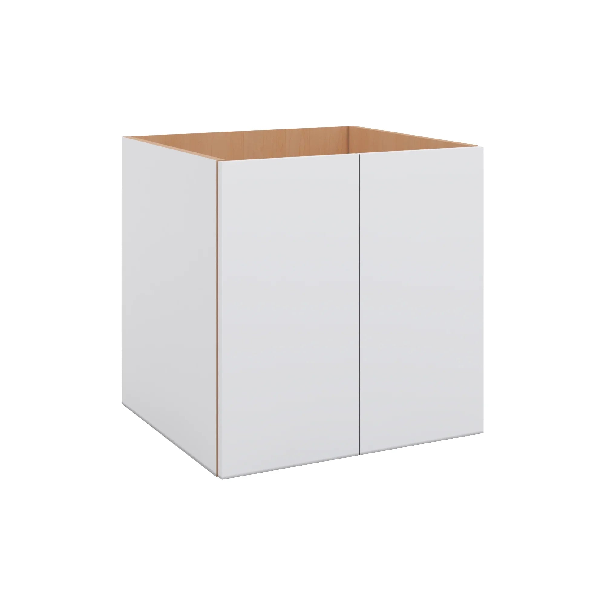 Modernform Cabinet Matte White 24" W X 24" H X 21" D Vanity Floating Full Height Double Door Cabinet