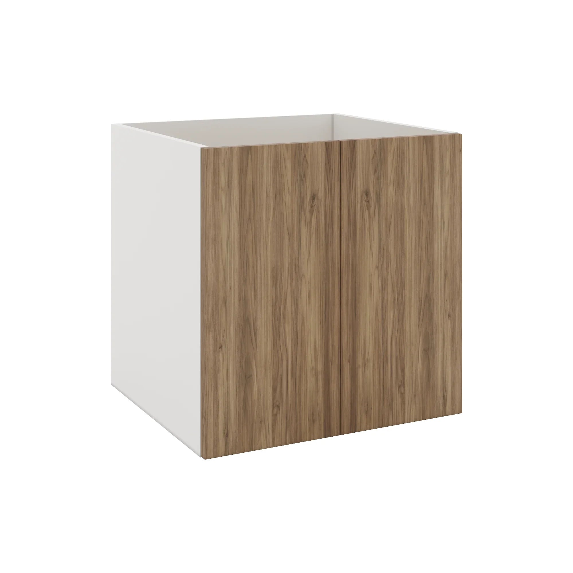 Modernform Cabinet Walnut 24" W X 24" H X 21" D Vanity Floating Full Height Double Door Cabinet