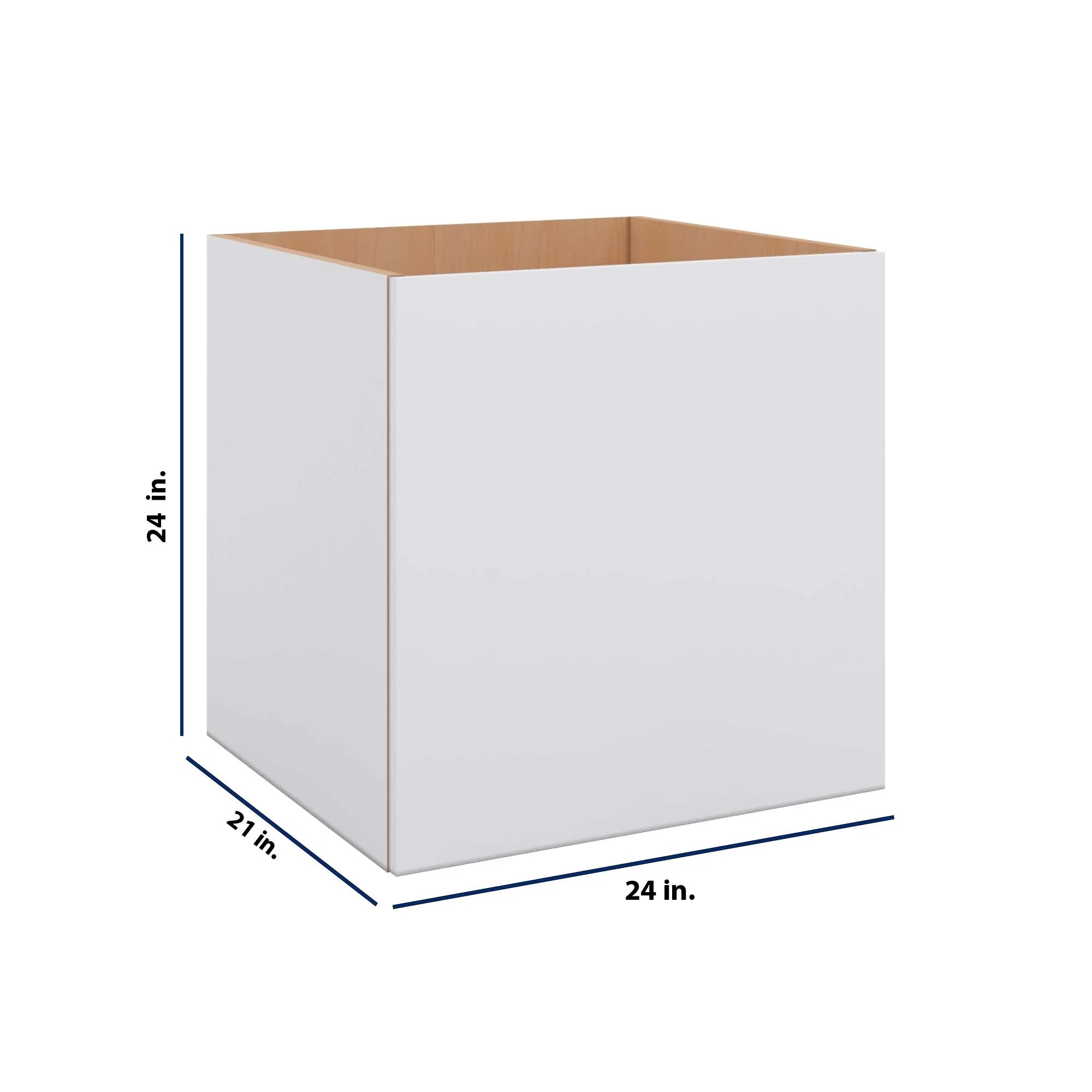 Modernform Cabinet Matte White 24" W X 24" H X 21" D Vanity Floating Full Height Single Door Cabinet