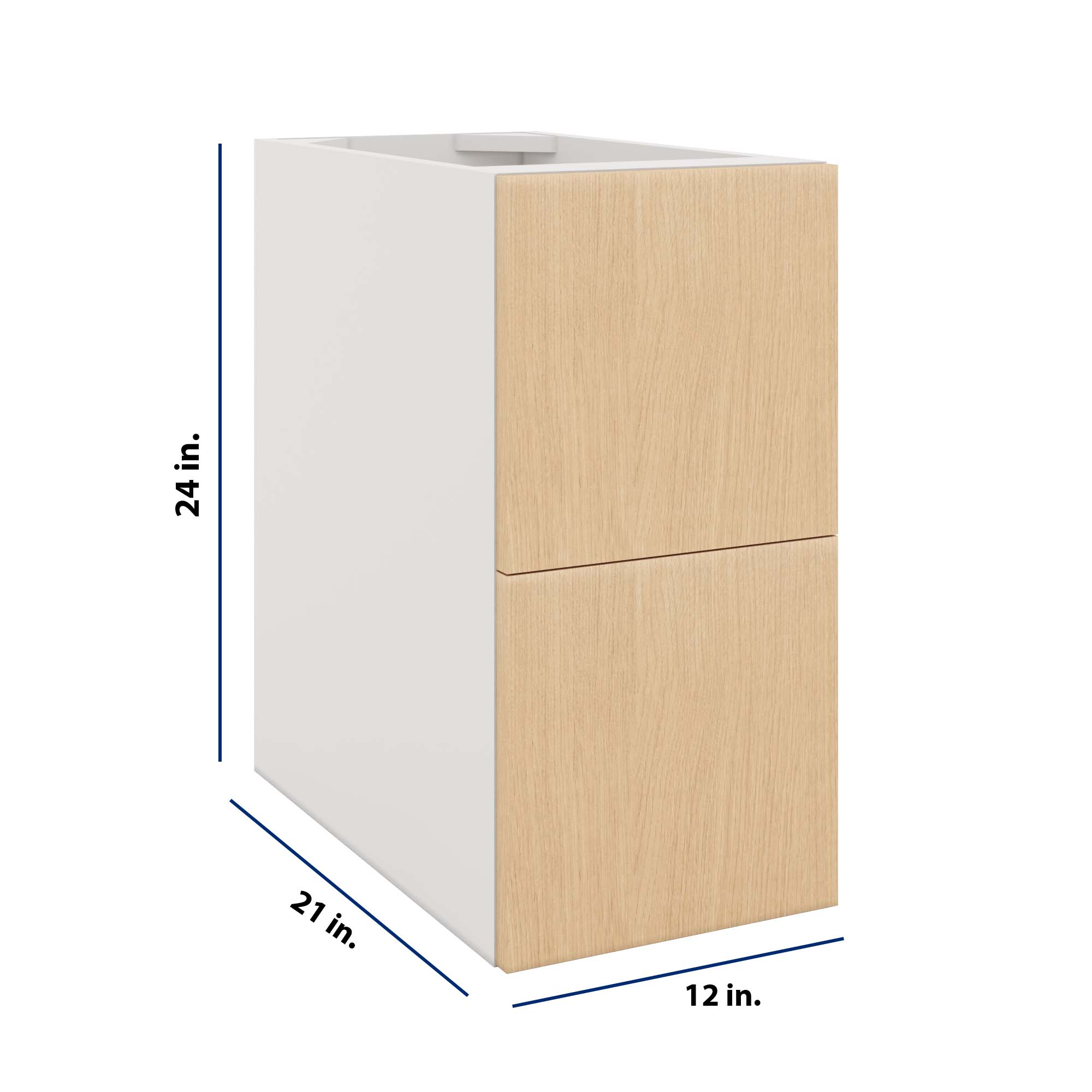 Modernform Cabinet Natural Oak 12" W X 24" H X 21" D Vanity Floating Drawers Cabinet