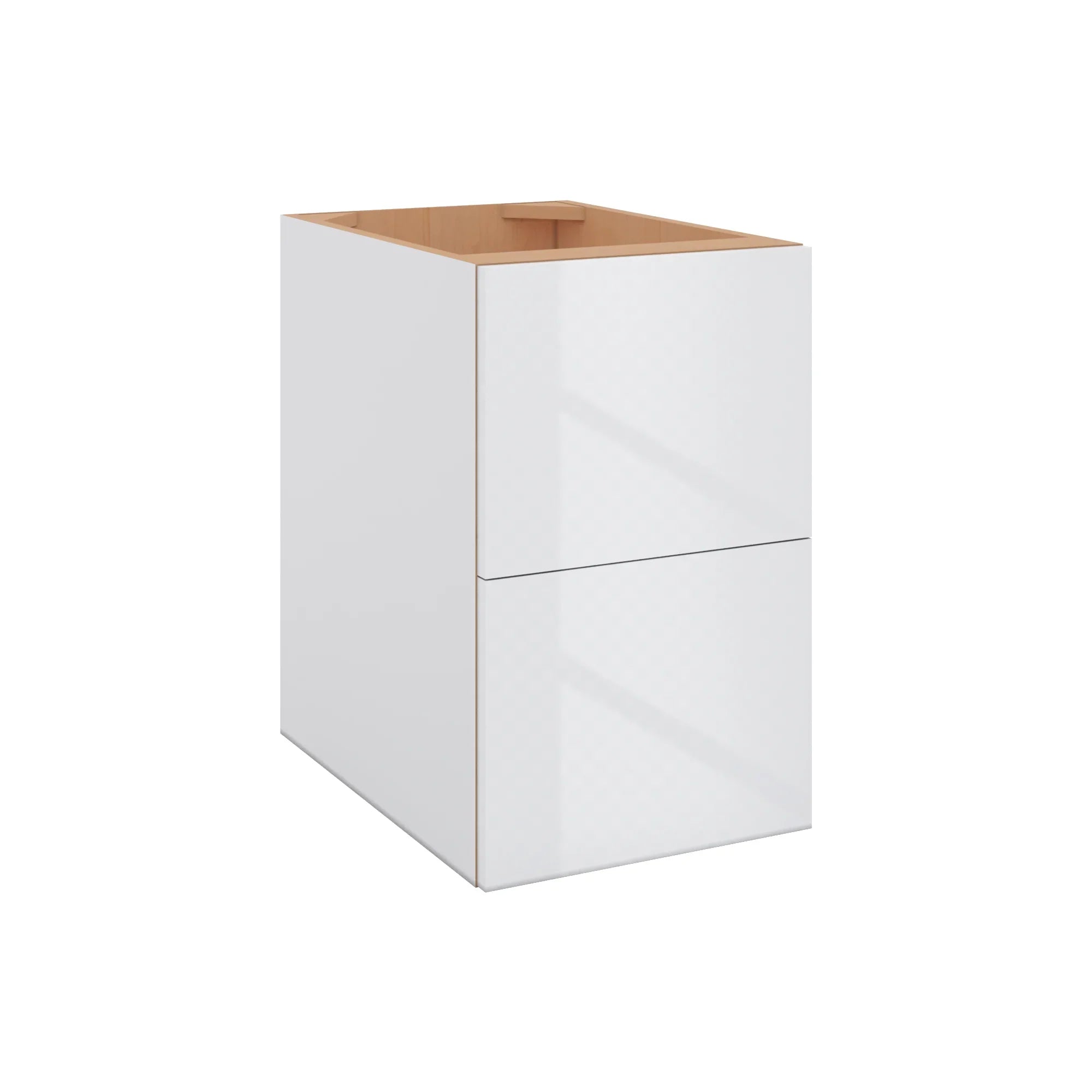 Modernform Cabinet Gloss White 15" W X 24" H X 21" D Vanity Floating Drawers Cabinet