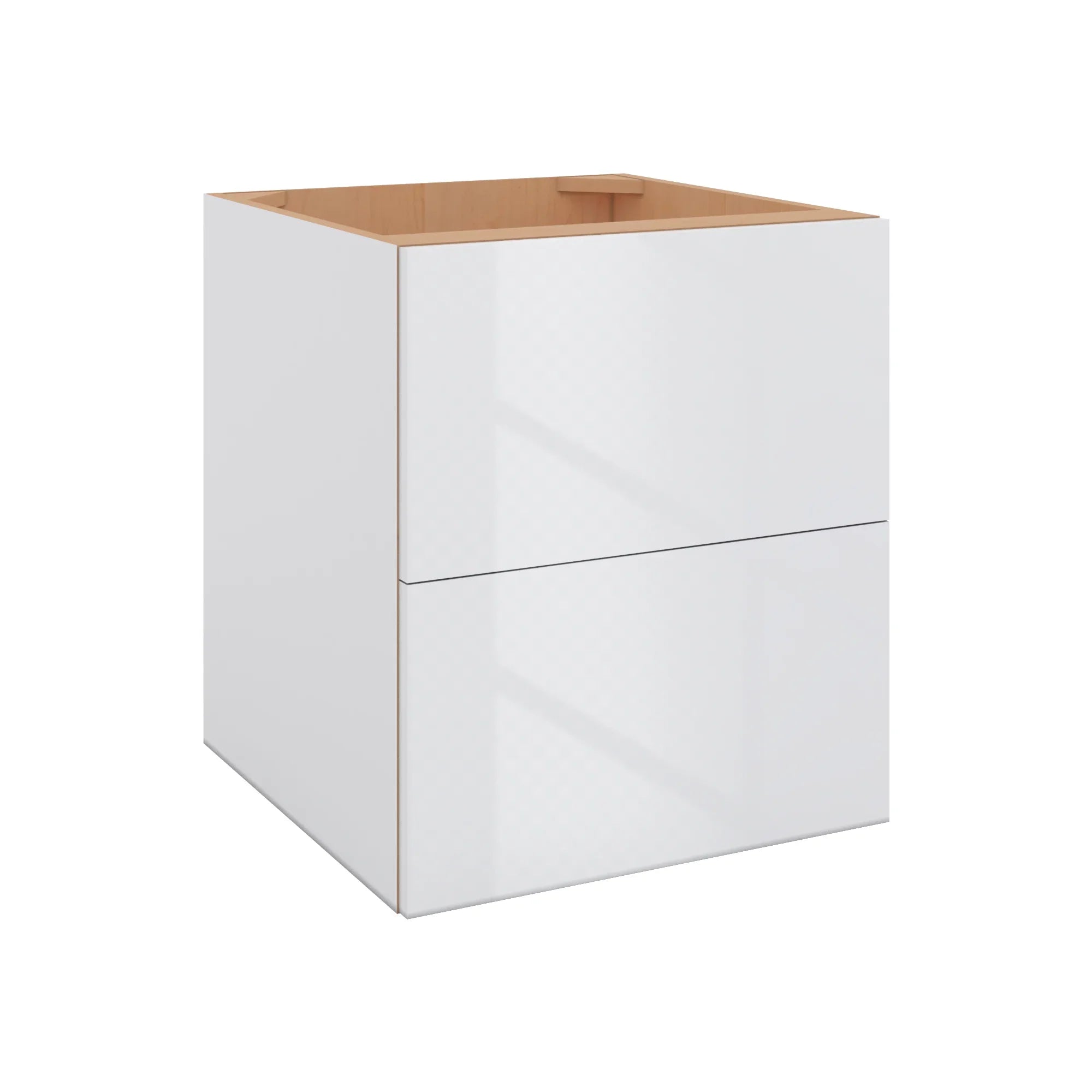 Modernform Cabinet Gloss White 21" W X 24" H X 21" D Vanity Floating Drawers Cabinet
