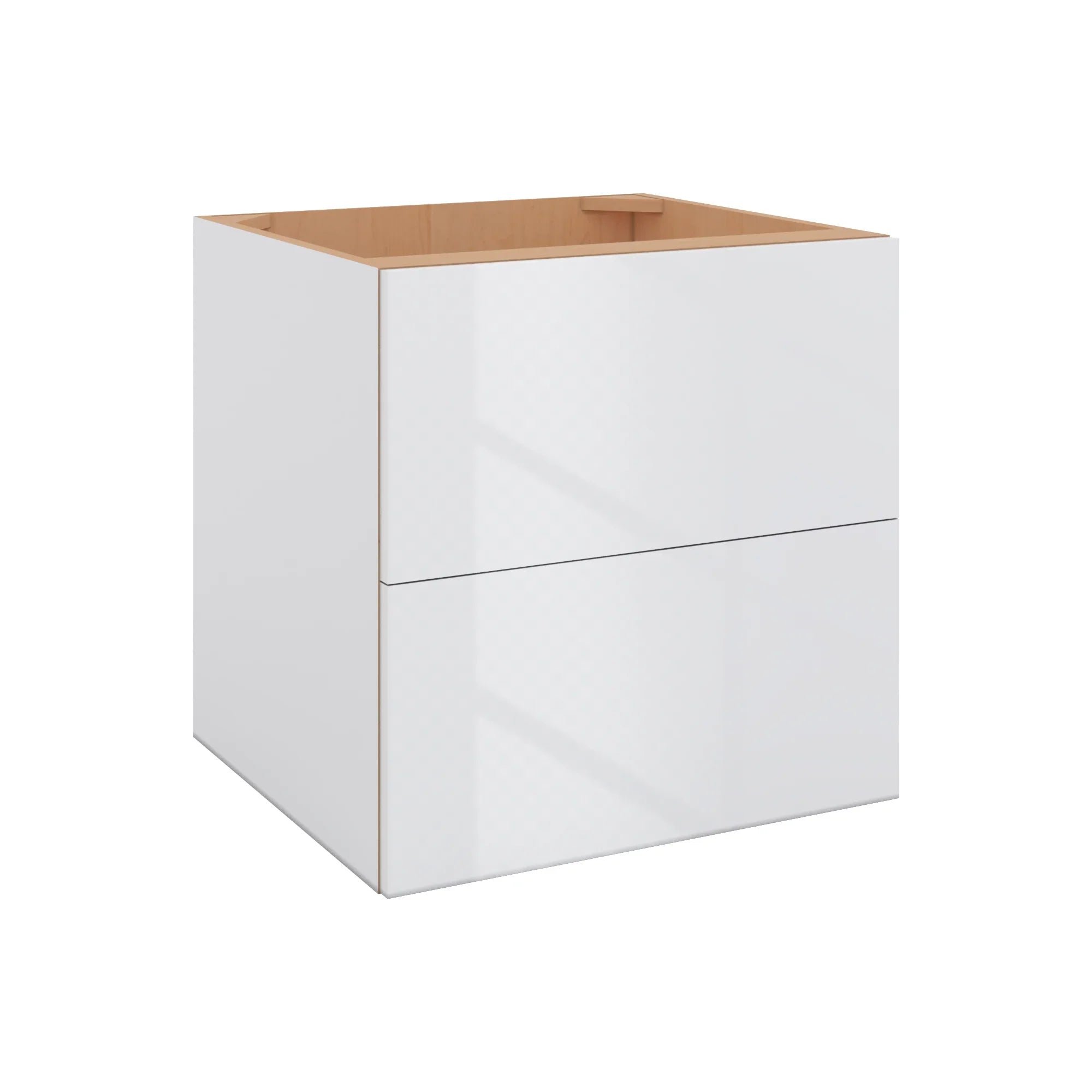 Modernform Cabinet Gloss White 24" W X 24" H X 21" D Vanity Floating Drawers Cabinet