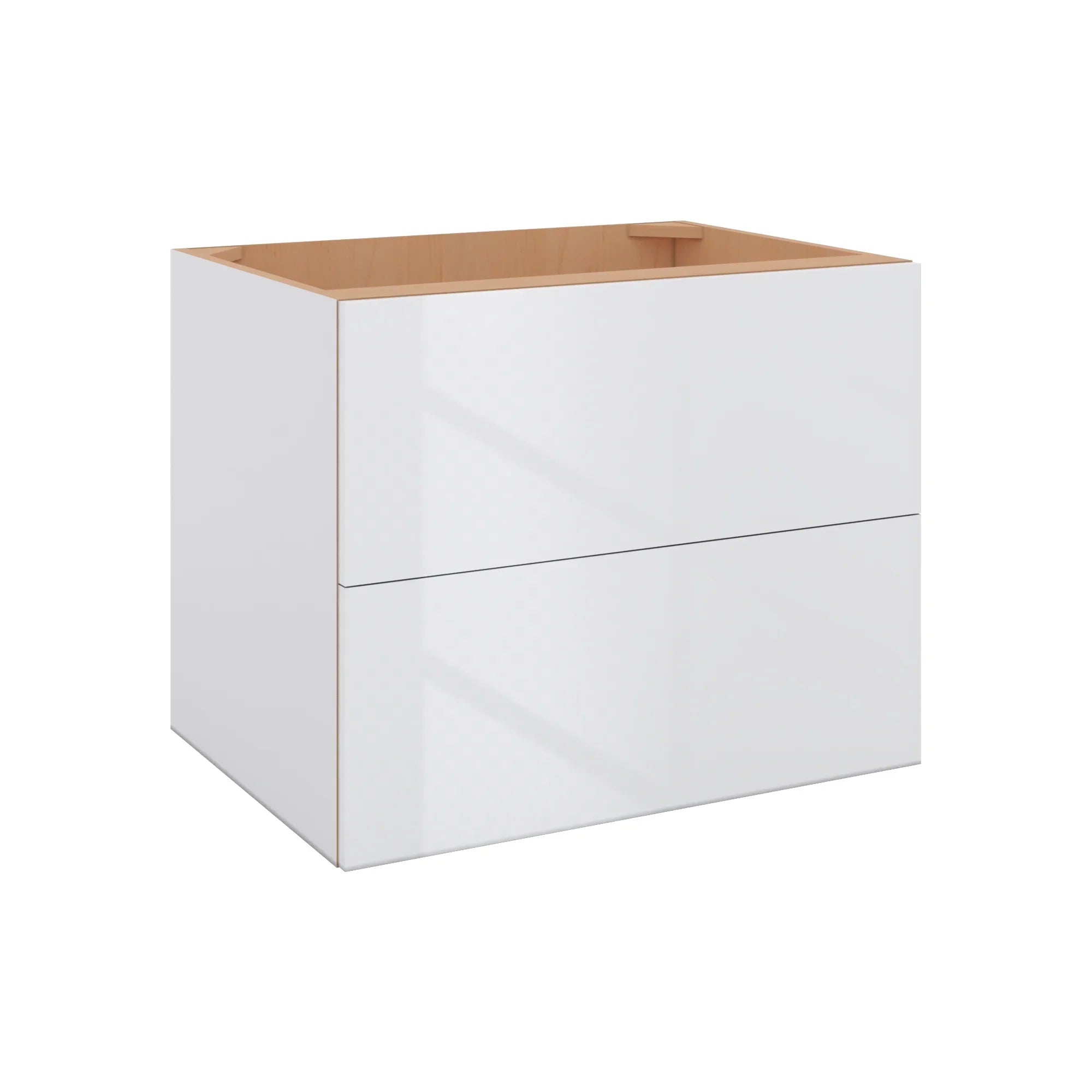 Modernform Cabinet Gloss White 30" W X 24" H X 21" D Vanity Floating Drawers Cabinet