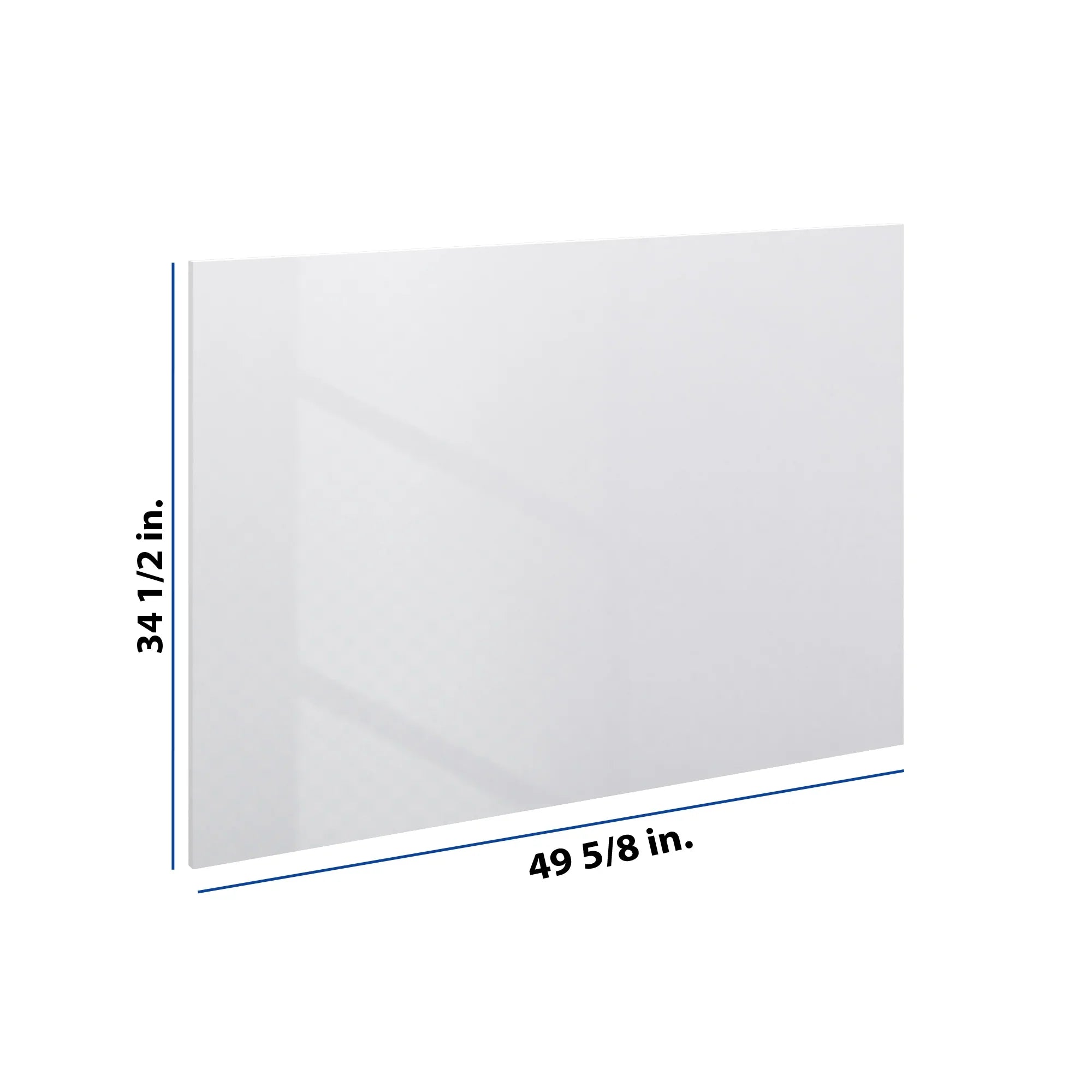 Modernform Cabinet Gloss White 3/4" W X 34 1/2" H X 49 5/8" D Island Base Panel