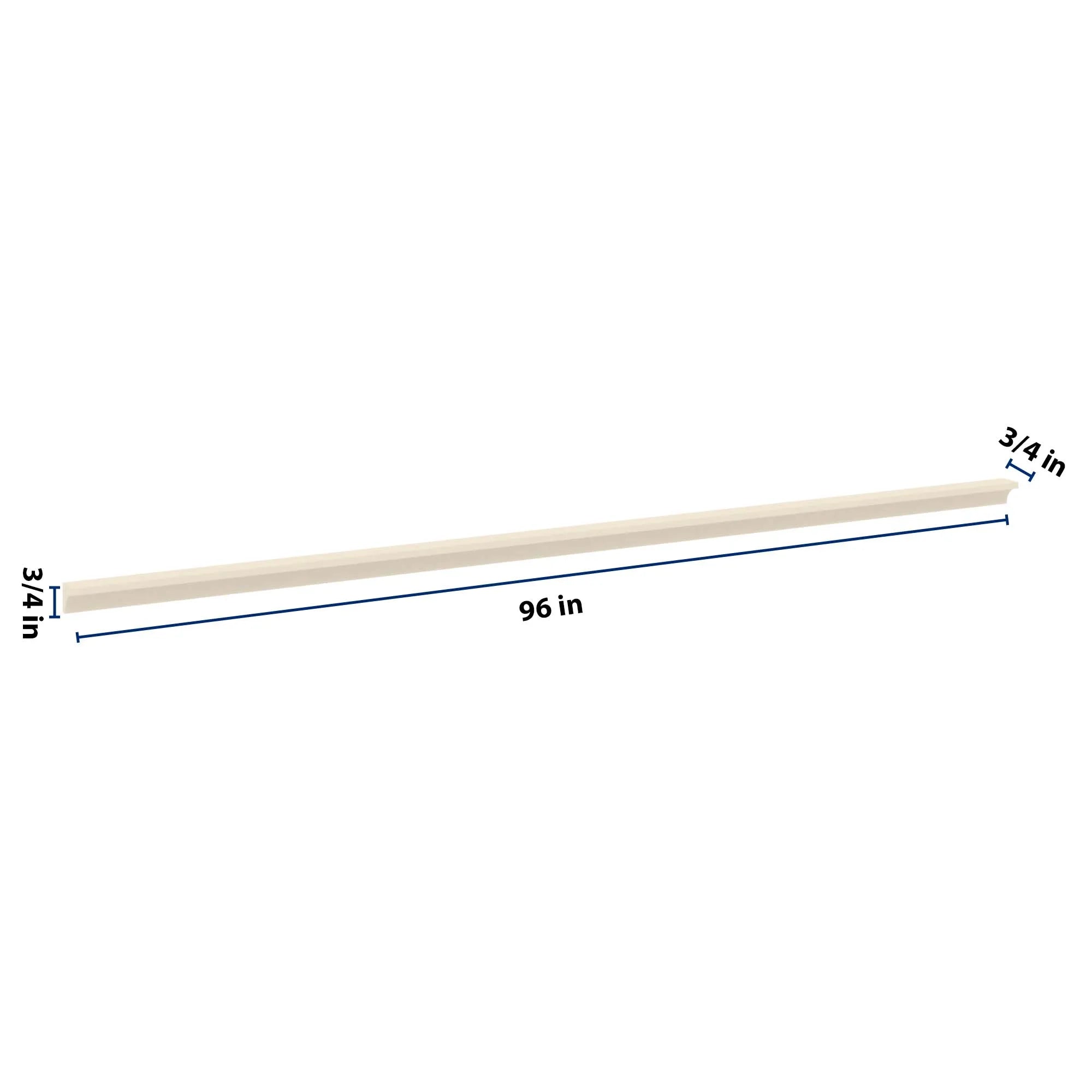 J&K Pearl Glazed H9 96" W Incurved Corner Molding