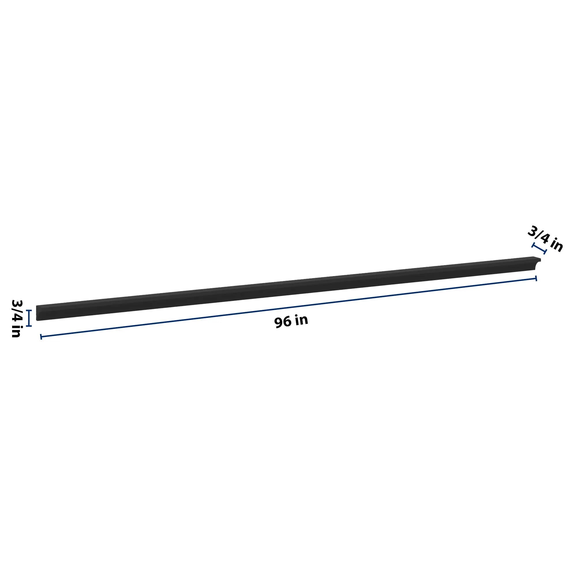 J&K Charcoal E2 96" W Incurved Corner Molding