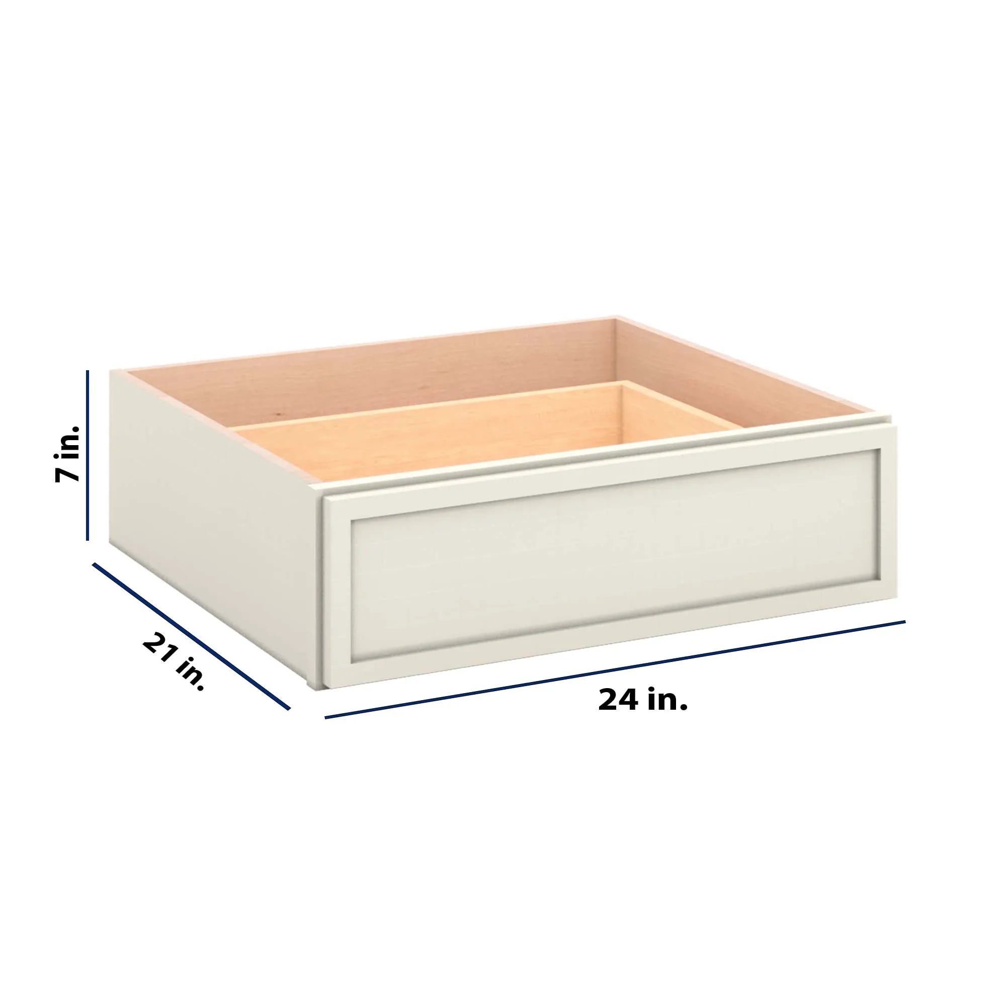 Modernform Cabinet Slim Dove White 24" W X 7" H X 21" D Vanity Knee Drawer