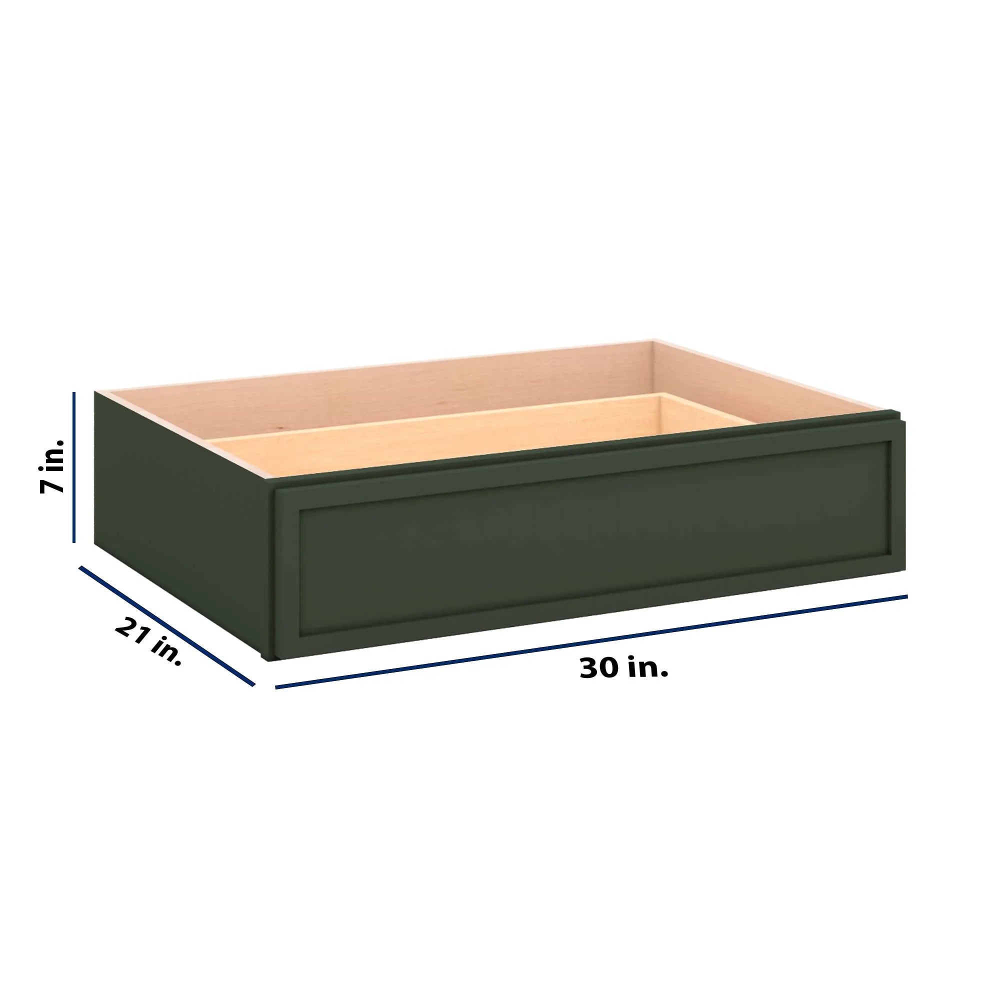 Modernform Cabinet Slim Sage Green 30" W X 7" H X 21" D Vanity Knee Drawer