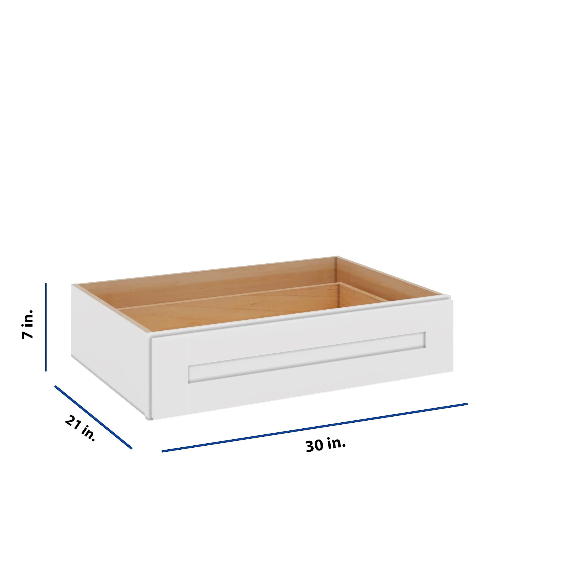 Modernform Cabinet White Shaker 30" W X 7" H X 21" D Vanity Knee Drawer