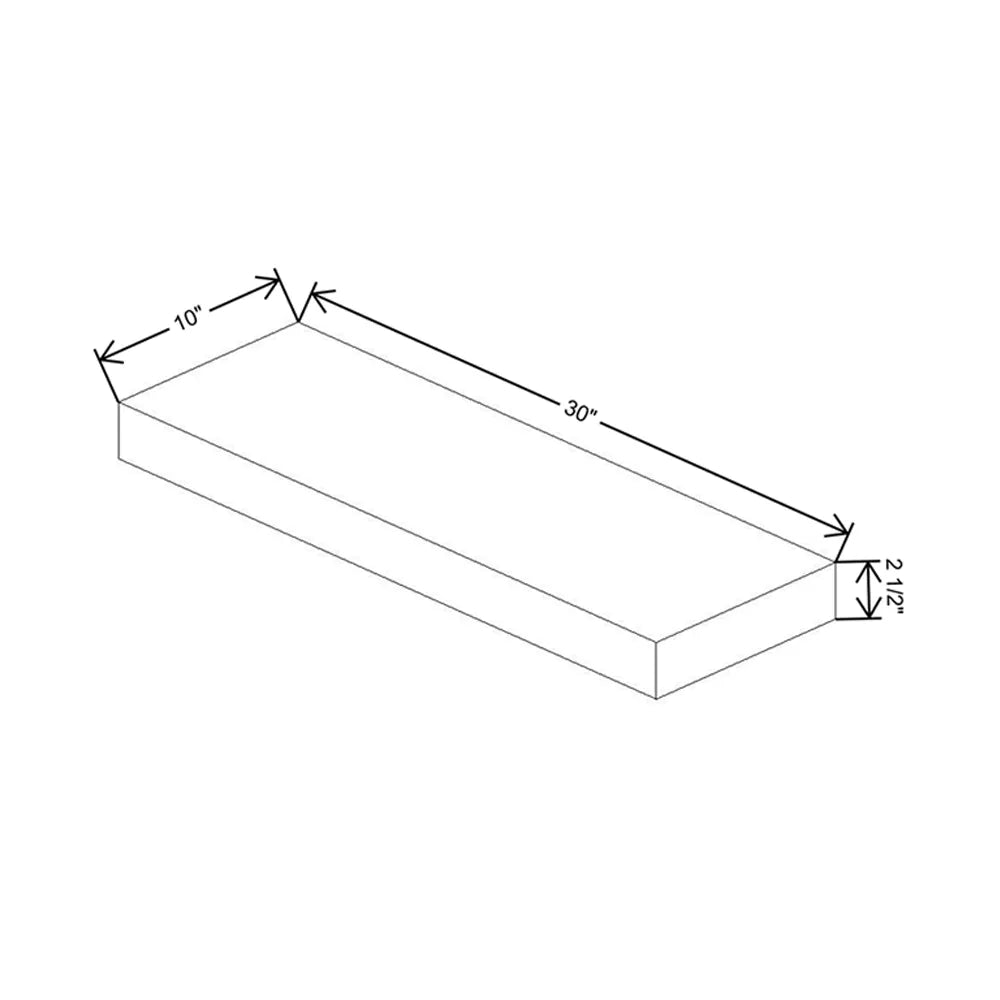 Fabuwood Illume Catalina Olmo 3 30" W x 2 1/2" H x 10" D Timber Floating Shelf with LED