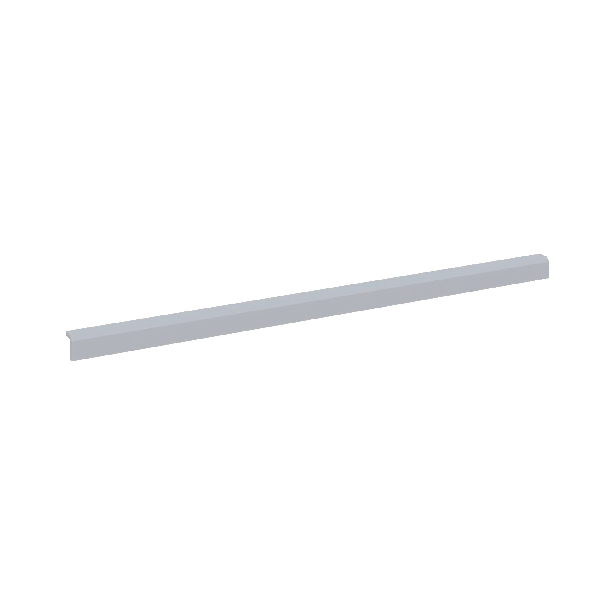 Modernform Cabinet Grey Shaker 96" W X 1 1/2" H X 1 1/2" D Bottom Light Rail