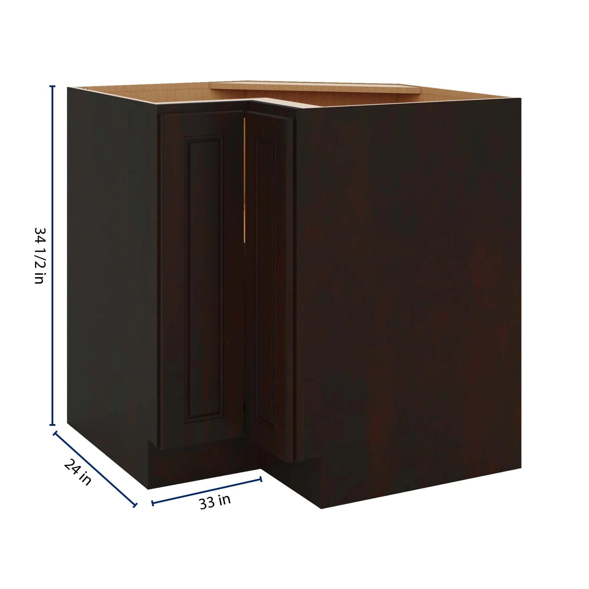 J&K Espresso K8 Base Corner 90 Lazy Susan - 33" W