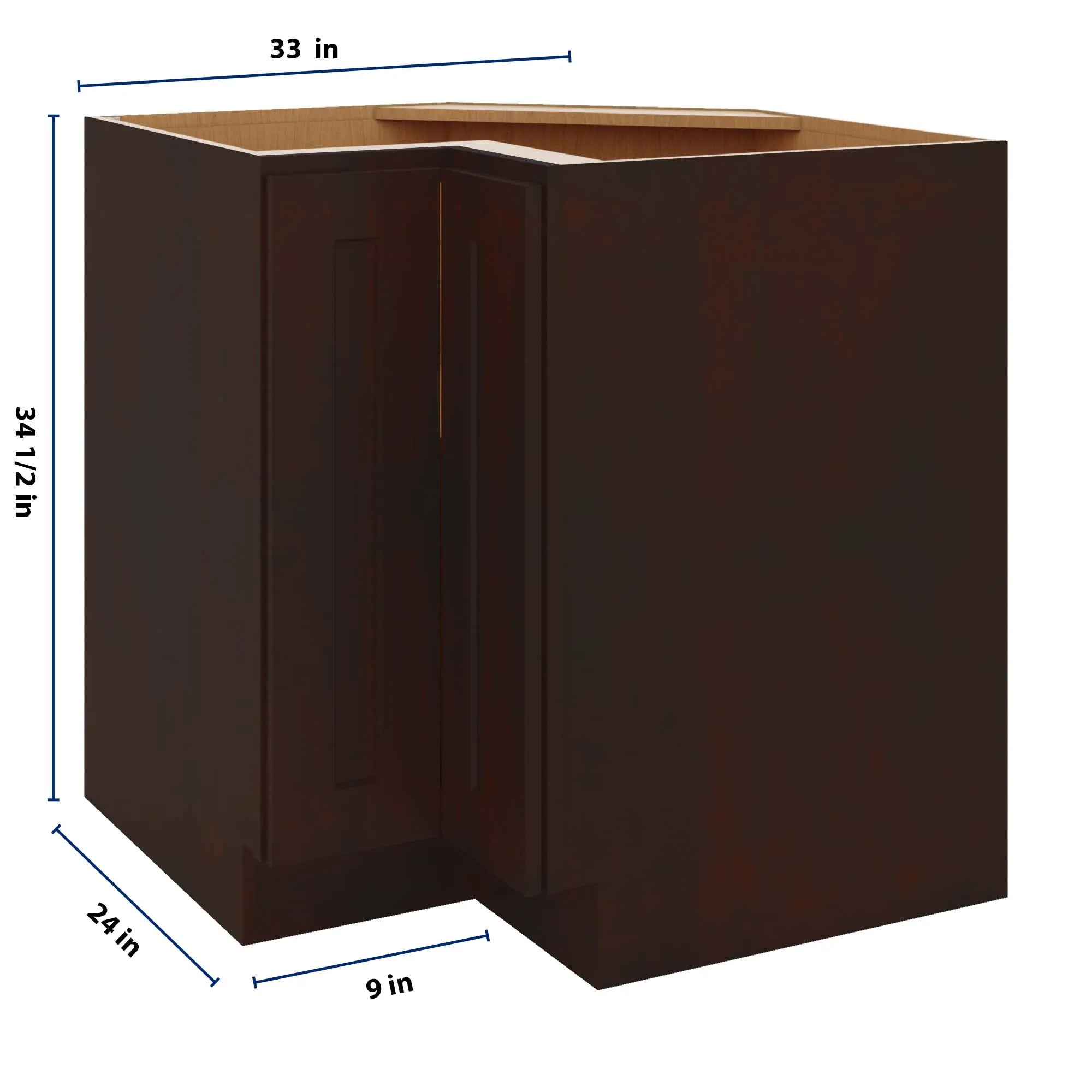 J&K Java Coffee S1 Base Corner 90 Lazy Susan - 33" W