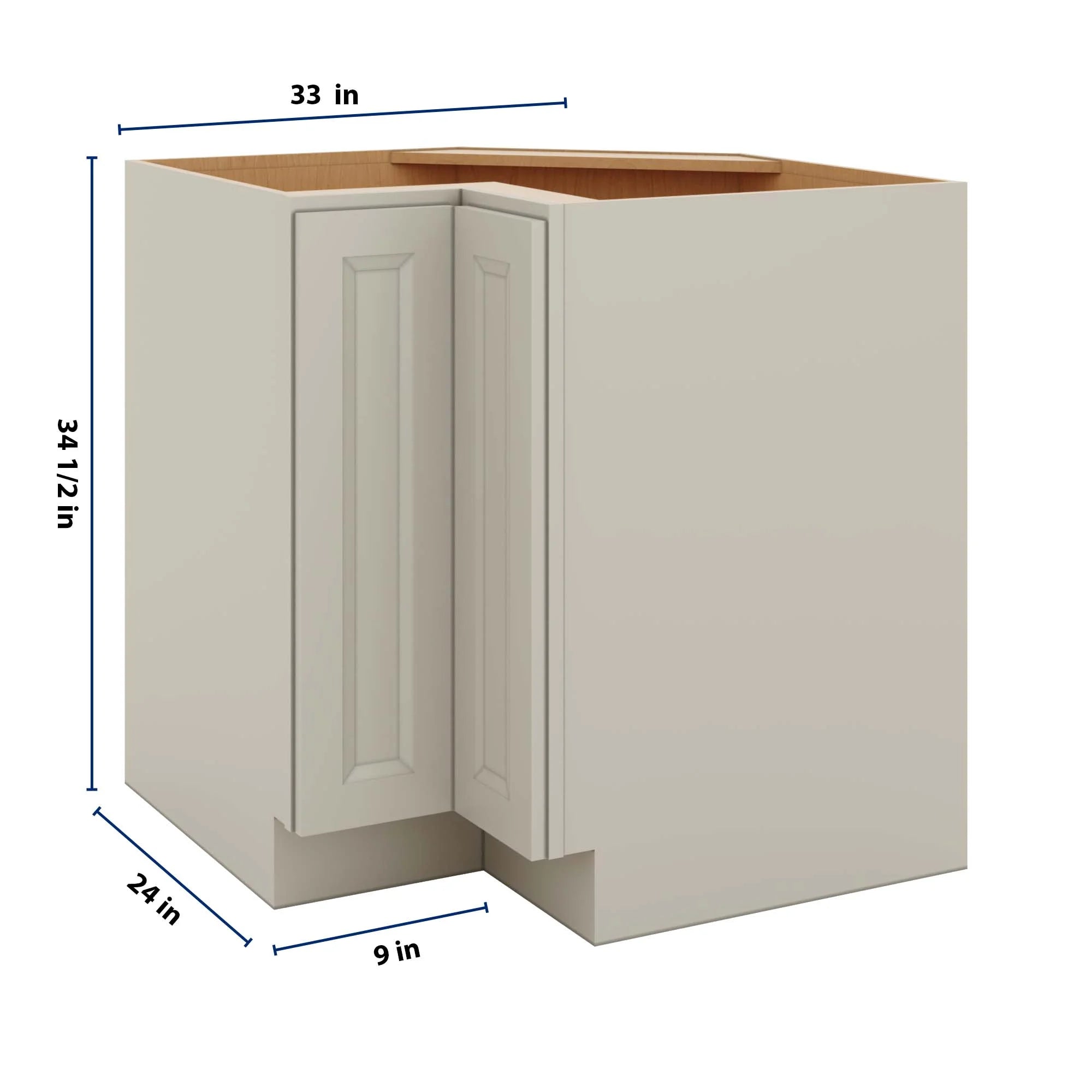 J&K Pebble B6 Base Corner 90 Lazy Susan - 33" W