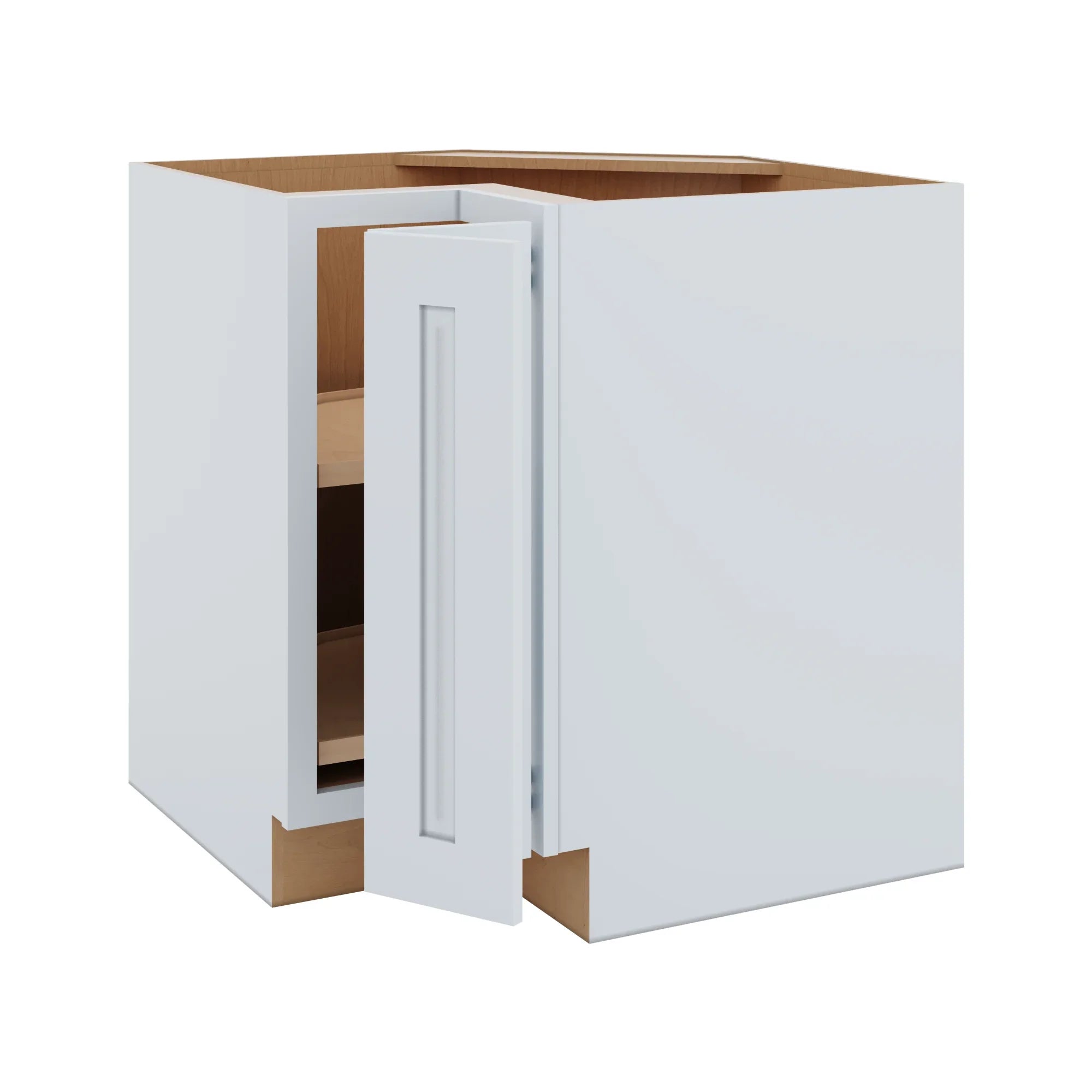 J&K White Shaker S8 Base Corner 90 Lazy Susan 33" W