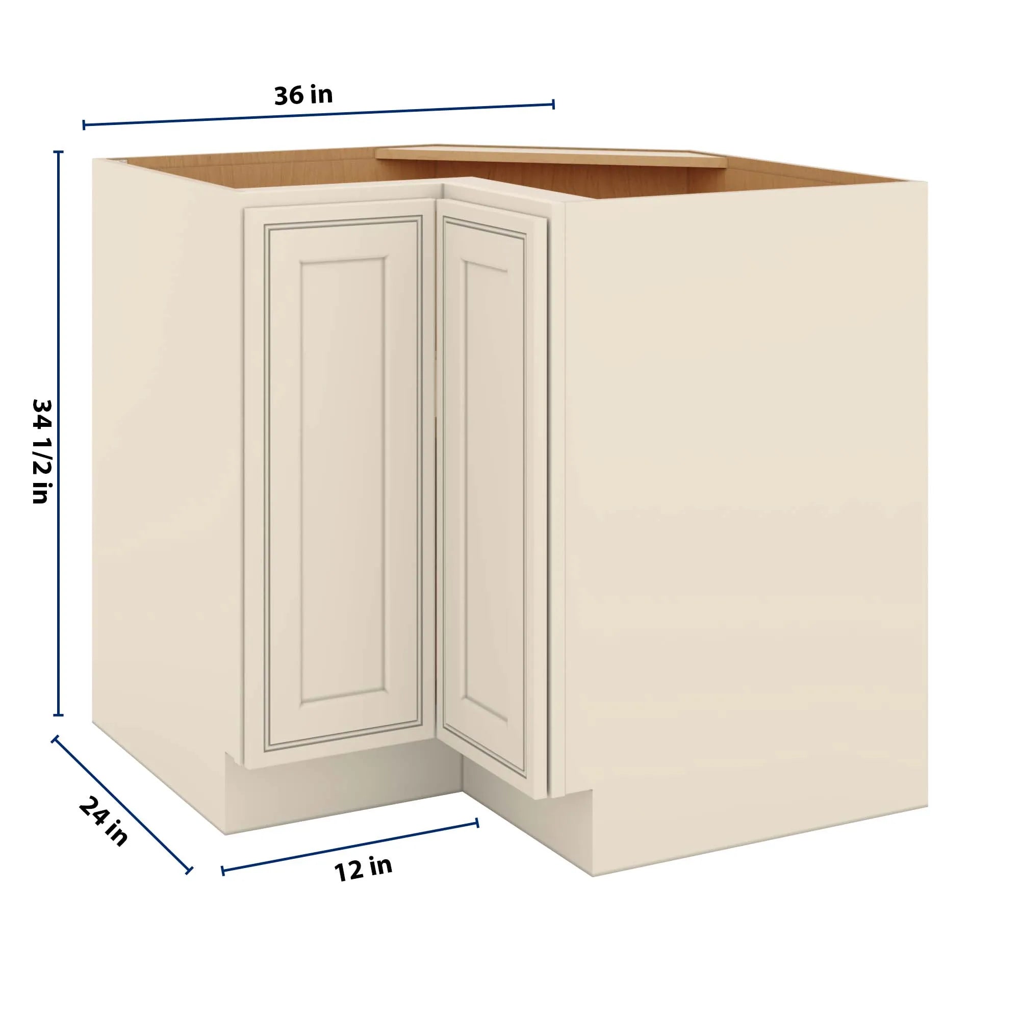 J&K Pearl Glazed H9 Base Corner 90 Lazy Susan - 36" W