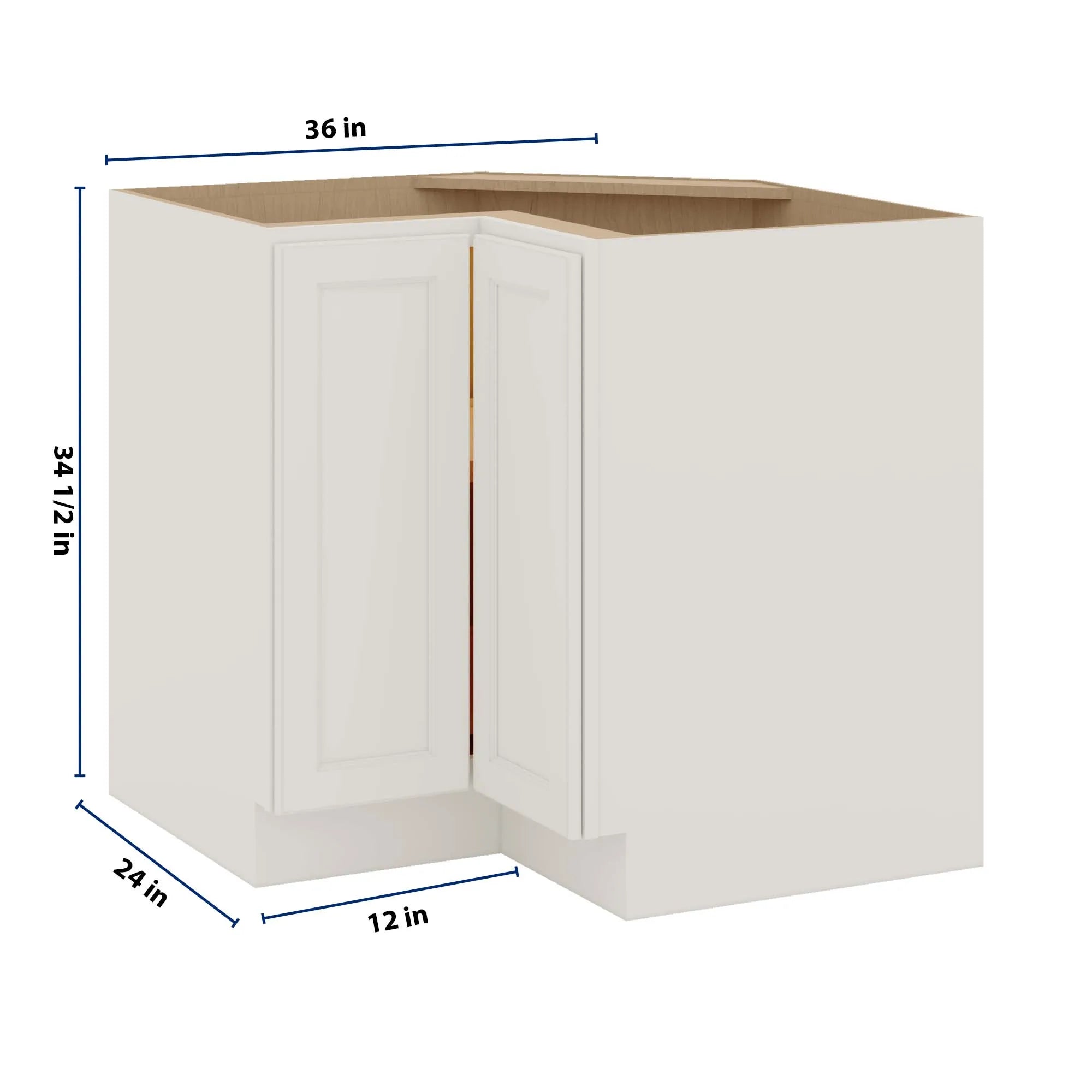 J&K Dove E1 Base Corner 90 Lazy Susan - 36" W