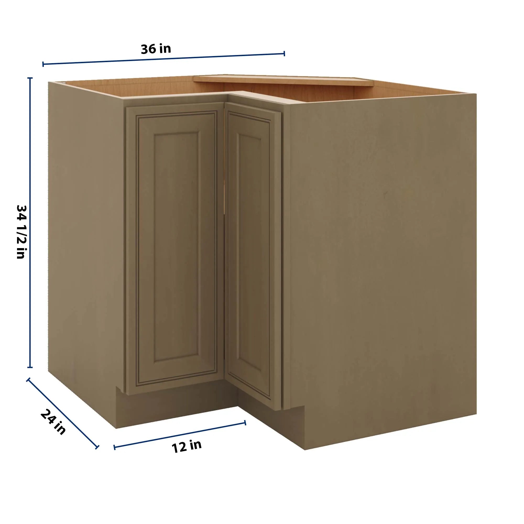 J&K Hazel H8 Base Corner 90 Lazy Susan - 36" W