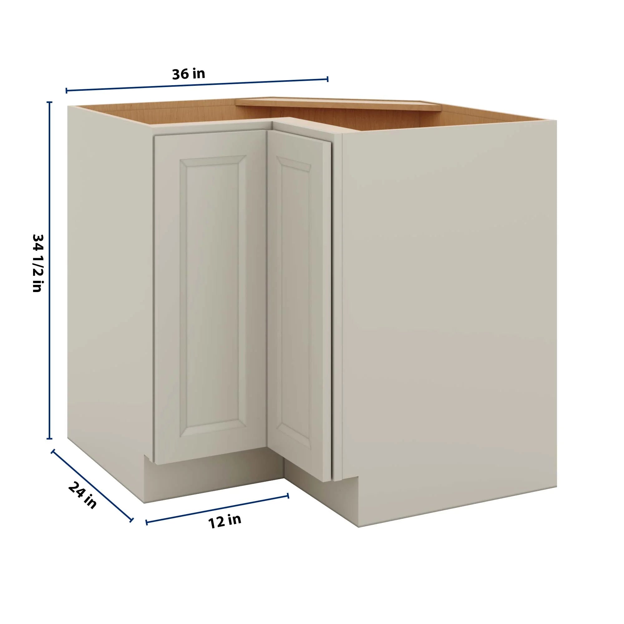 J&K Pebble B6 Base Corner 90 Lazy Susan - 36" W