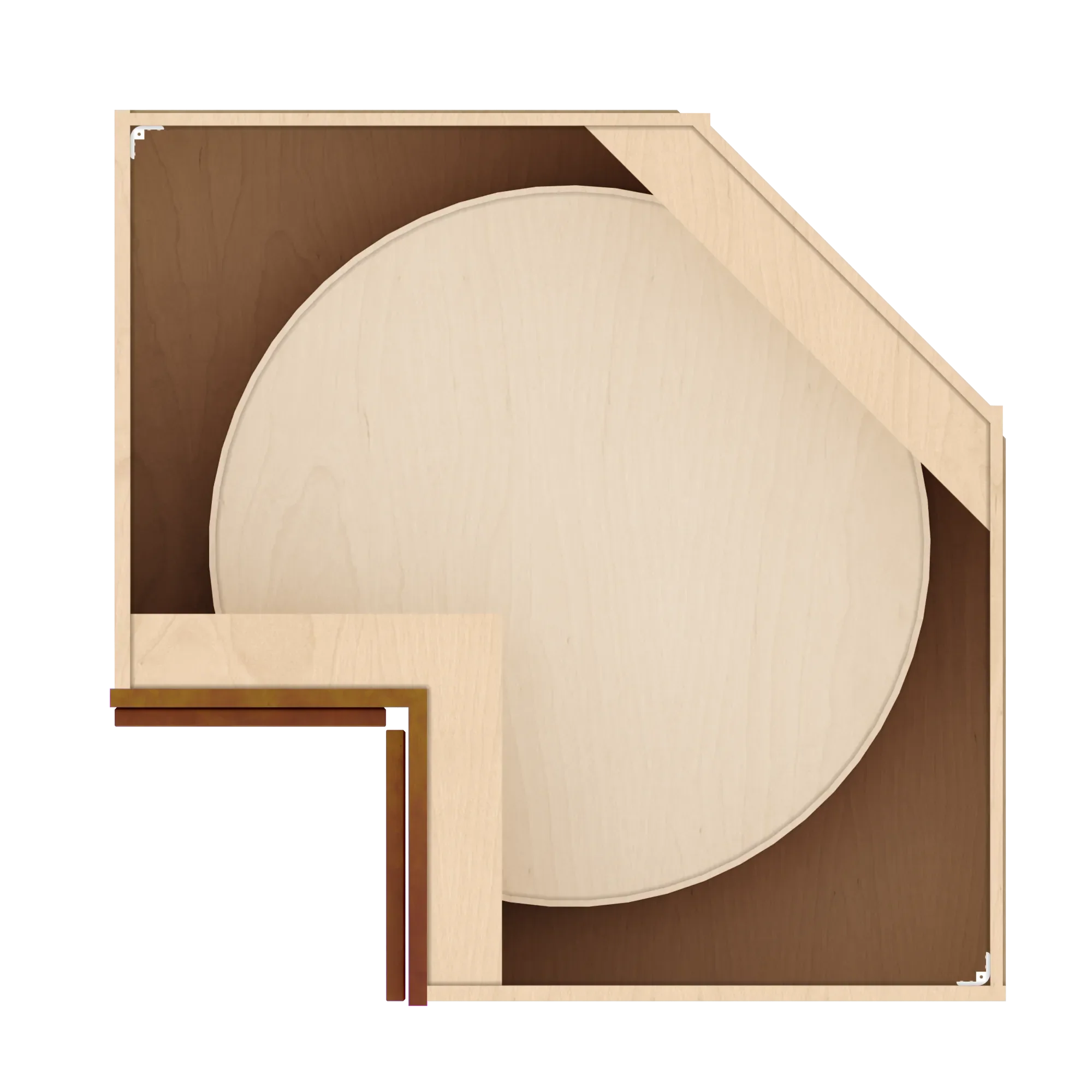 j k mocha glazed k10 base corner 90 lazy susan 36 w