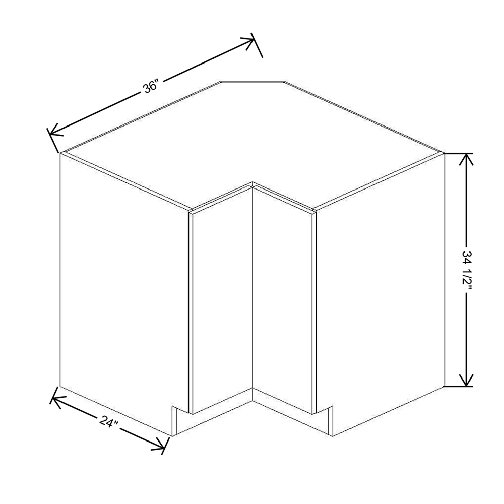 CNC Concord Elegant Smoky Grey 36" W Lazy Susan