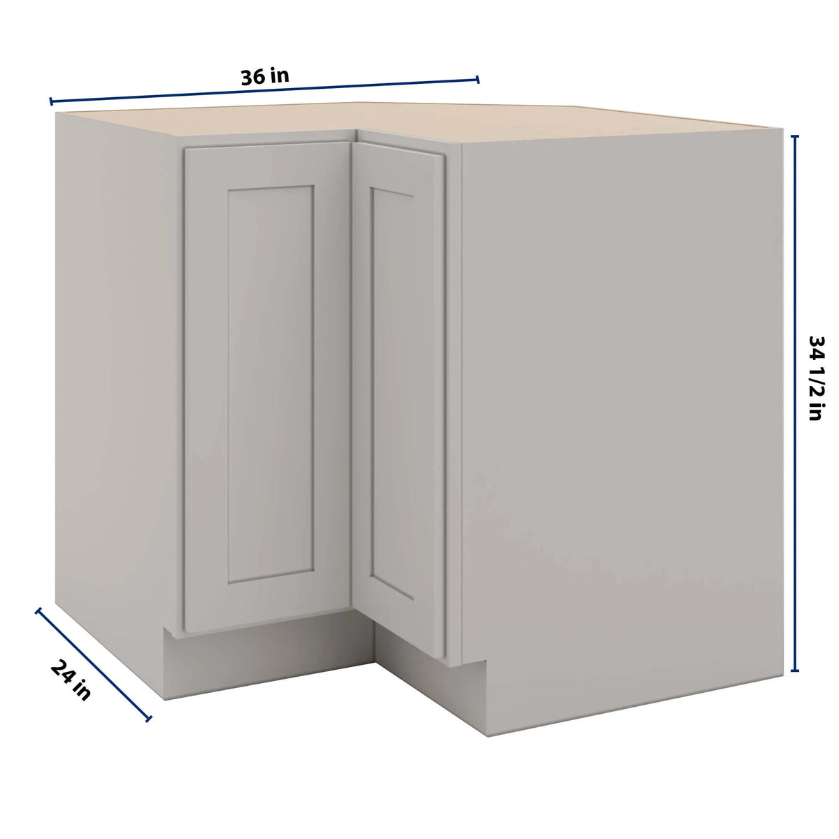 CNC Luxor 5-Piece Misty Grey 36" W Lazy Susan
