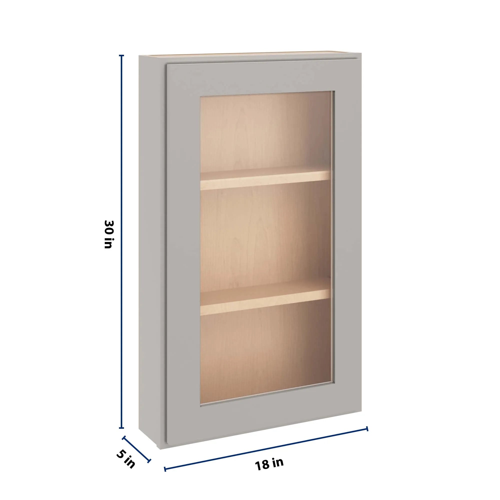 cnc luxor 5 piece misty grey 18 w x 30 h single door medicine cabinet