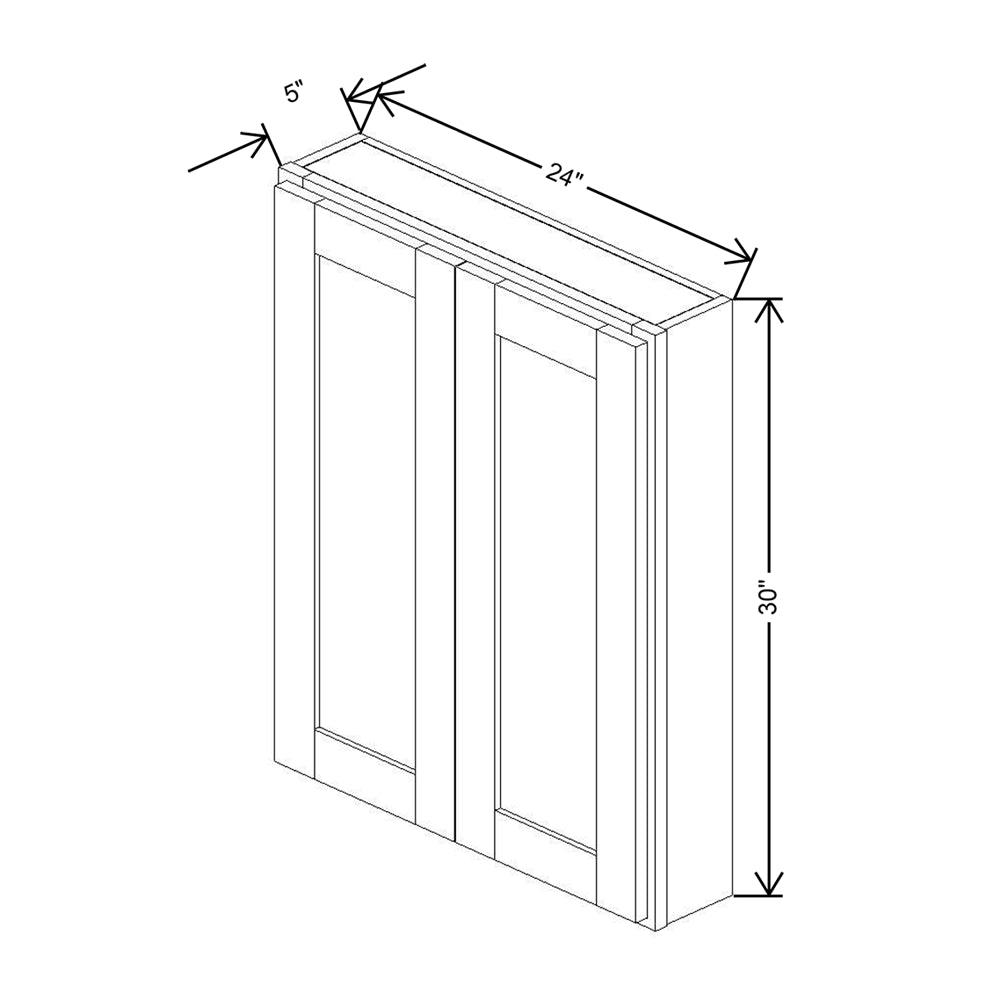 CNC Luxor Harvest 24" W X 30" H Double Door Medicine Cabinet