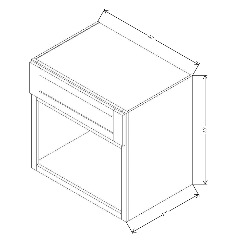 Fabuwood Allure Galaxy Indigo 30" W X 30" H X 21" D Wall Microwave Cabinet