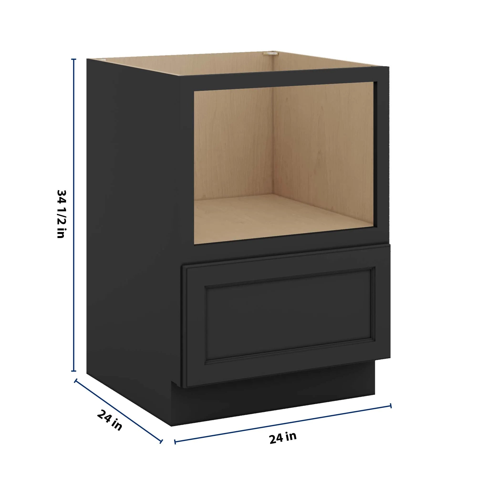 J&K Charcoal E2 Base Microwave Drawer - 24" W