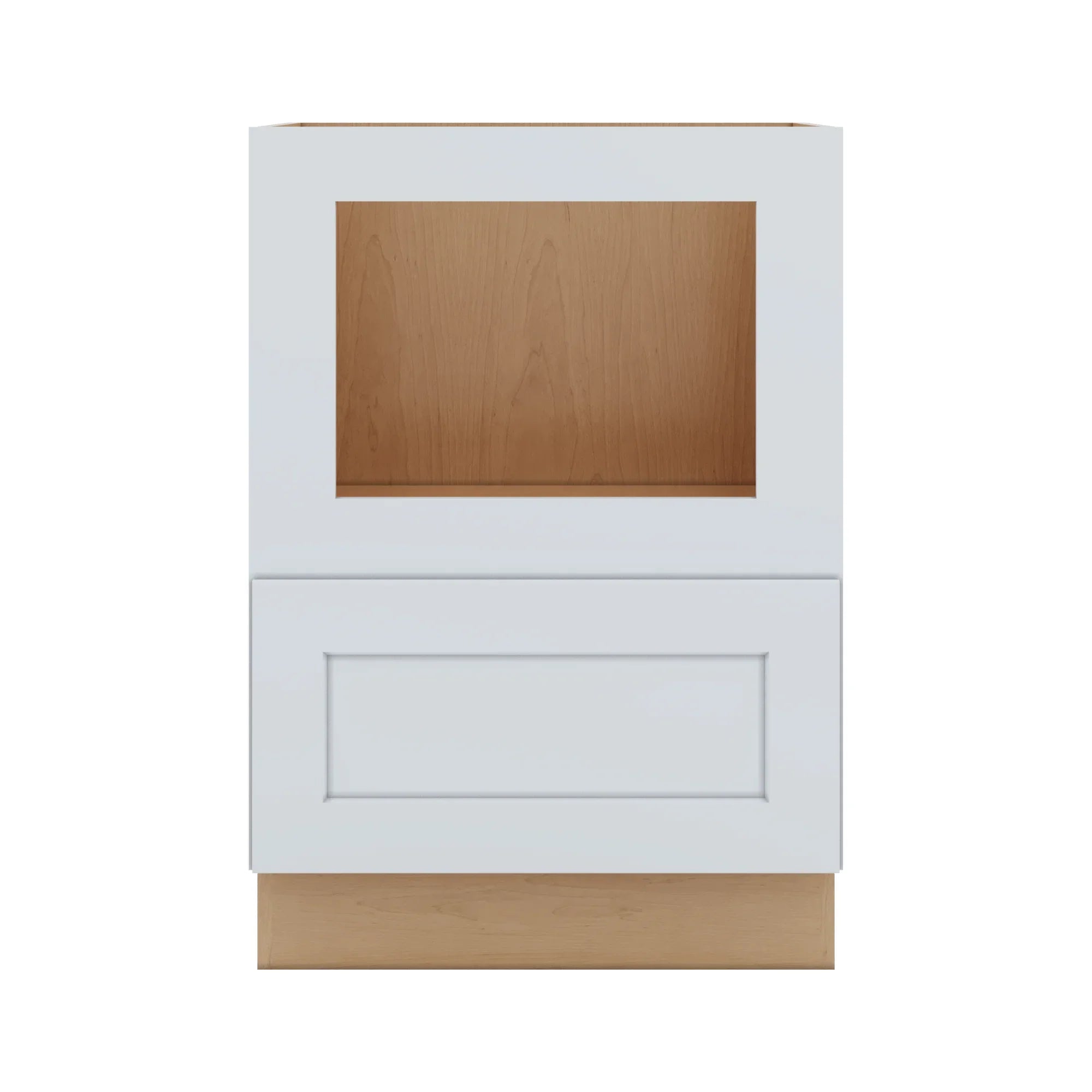 J&K White Shaker S8 Base Microwave Drawer 24" W