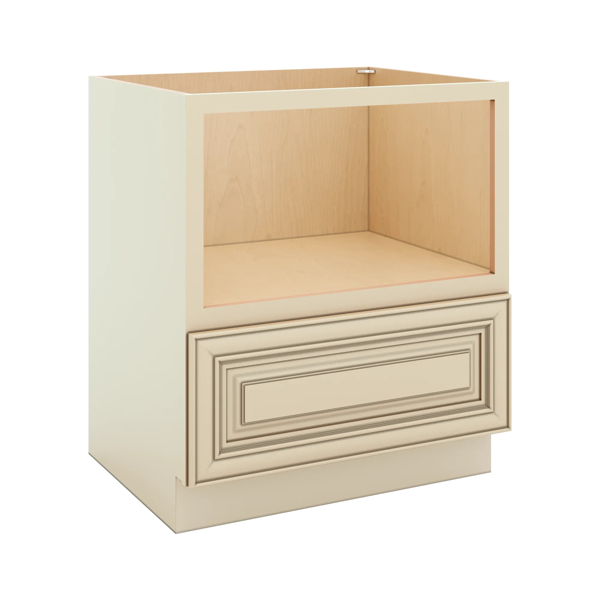 J&K Creme Glazed A7 Base Microwave Drawer - 30" W