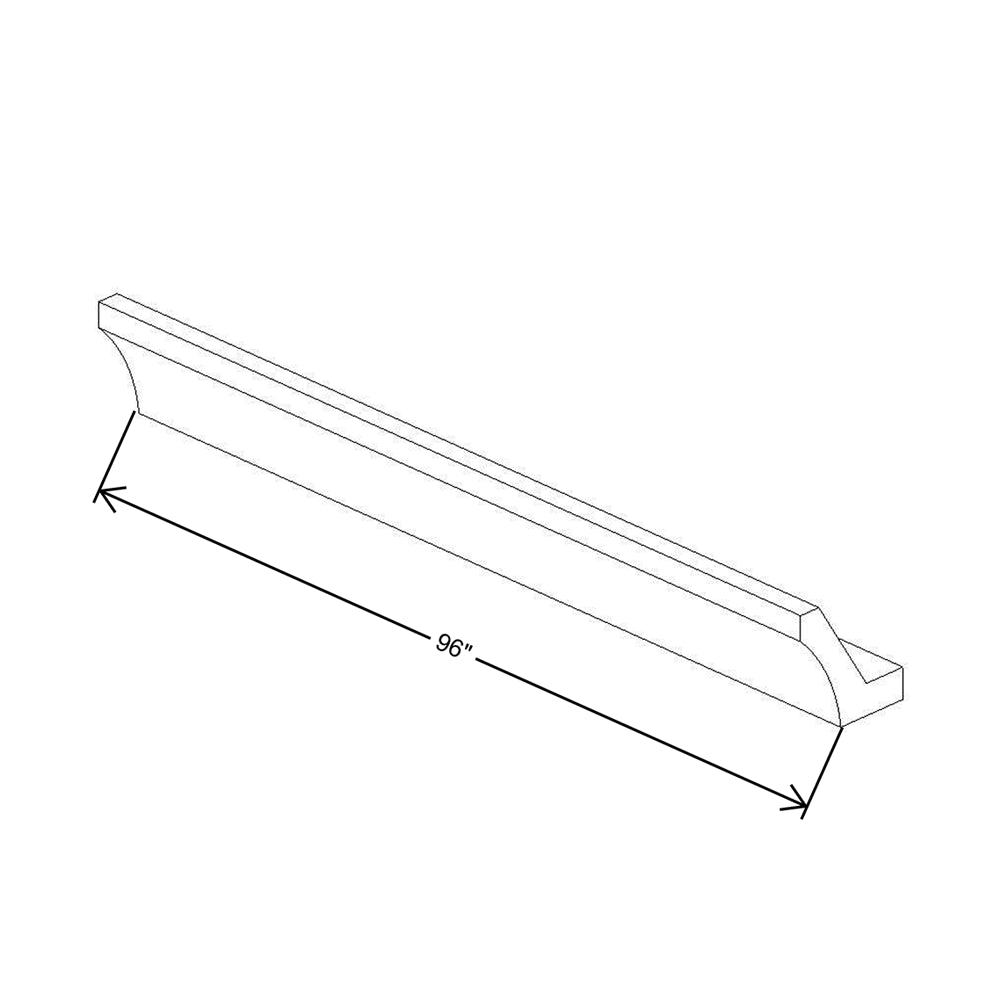CNC Concord Richmond Stone 96" W X 3 1/2" H X 2 1/2" D Full Overlay Crown Moldings