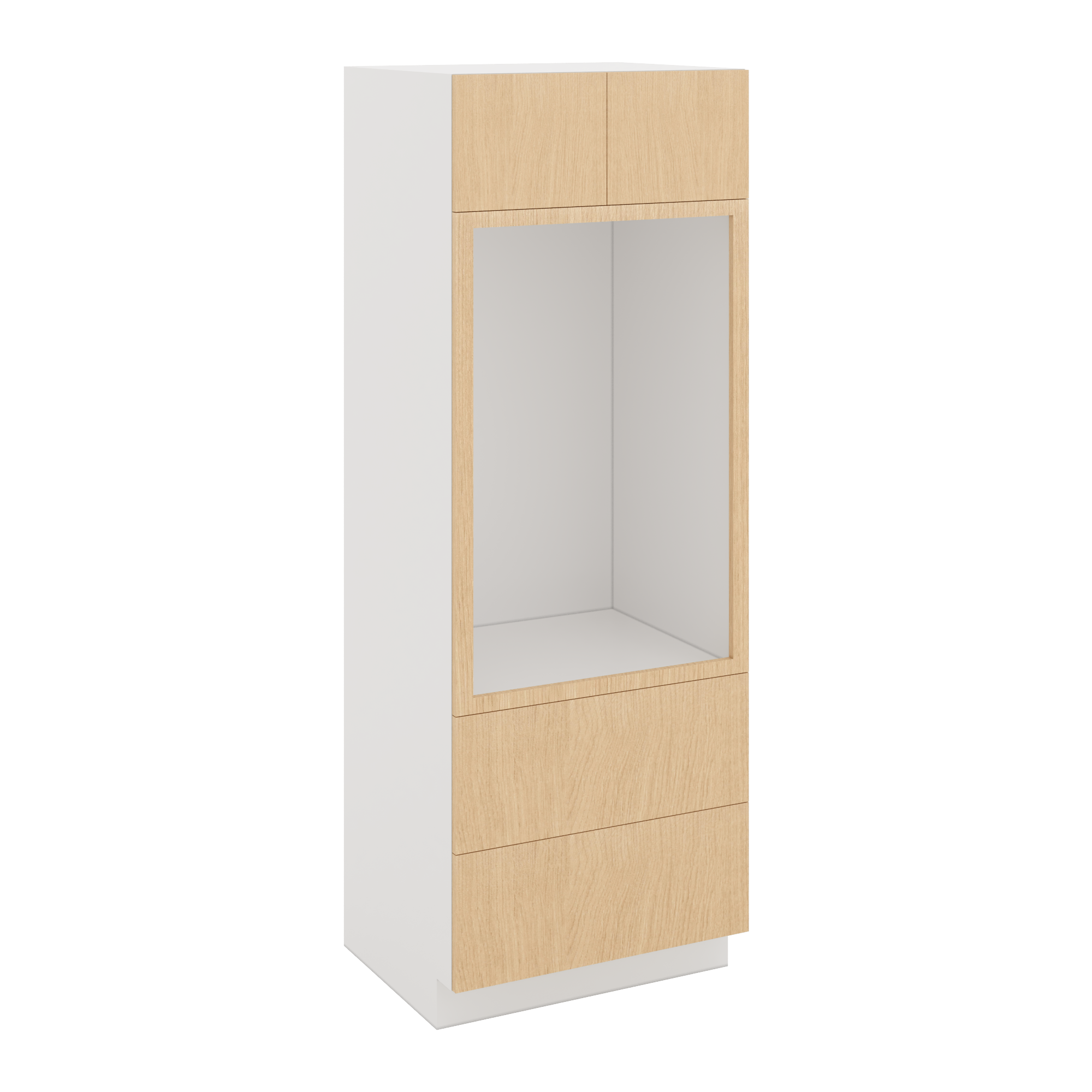 Modernform Cabinet Natural Oak 30" W X 84" H X 24" D Tall Oven/Microwave Cabinet
