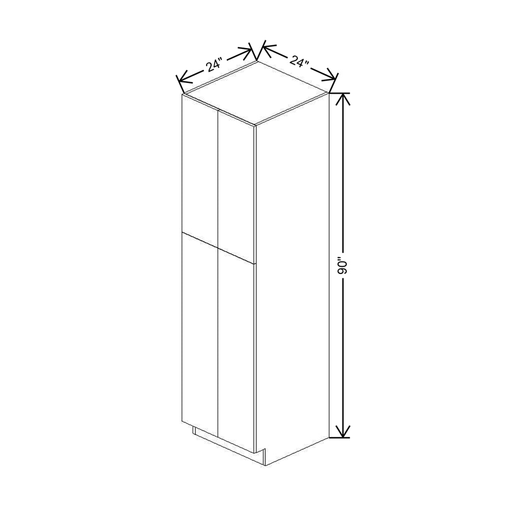 Modernform Cabinet Matte White 24" W X 90" H X 24" D Double Door Tall Pantry Cabinet