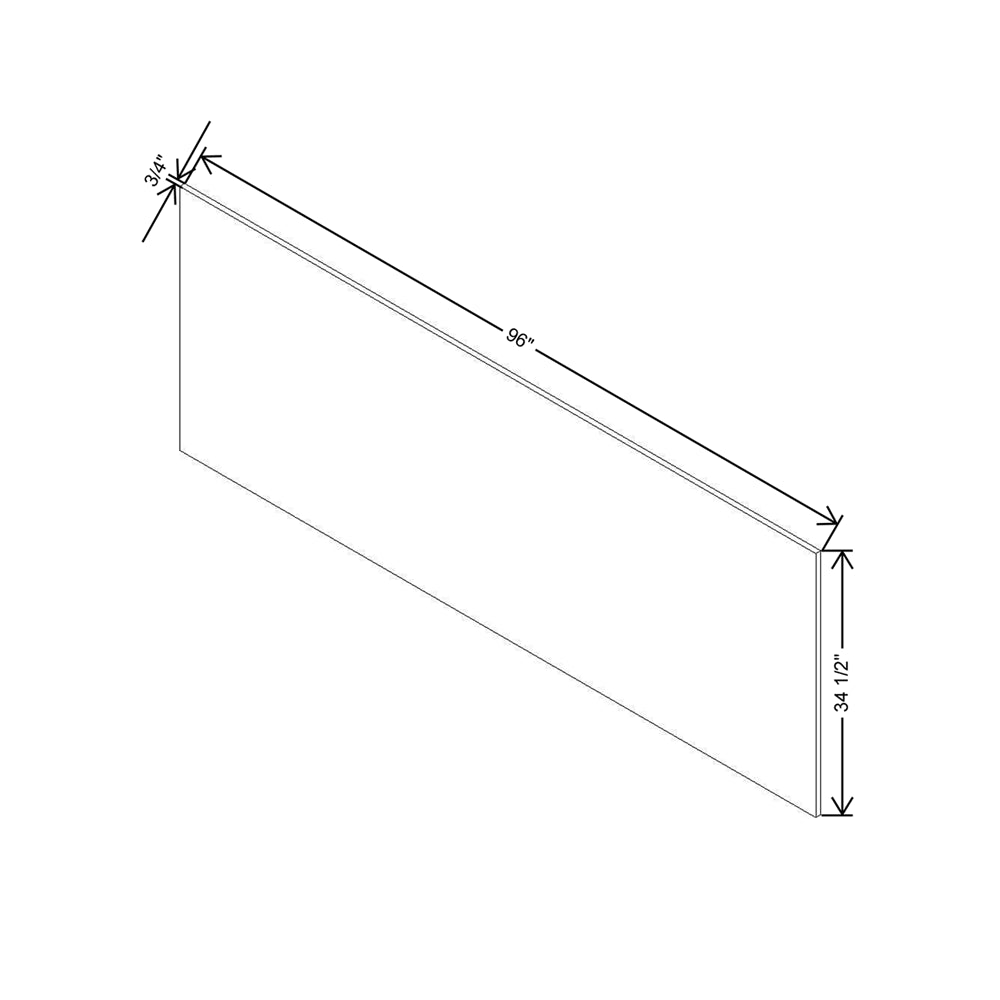 Modernform Cabinet Matte White 96" W X 34 1/2" H X 3/4" D Skin Panel
