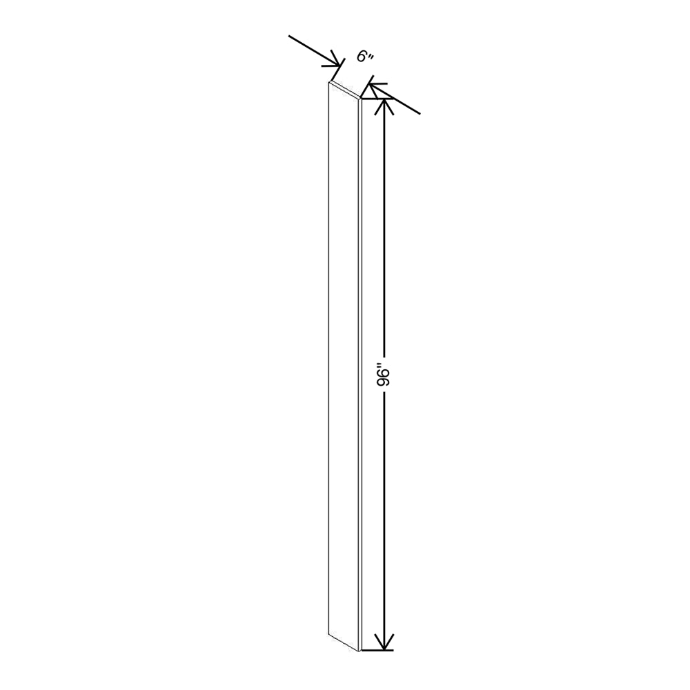 Modernform Cabinet Matte White 6" W X 96" H Tall Filler