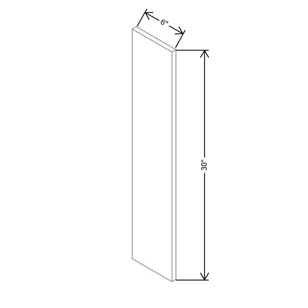 Modernform Cabinet Matte White 6" W X 30" H Wall Filler
