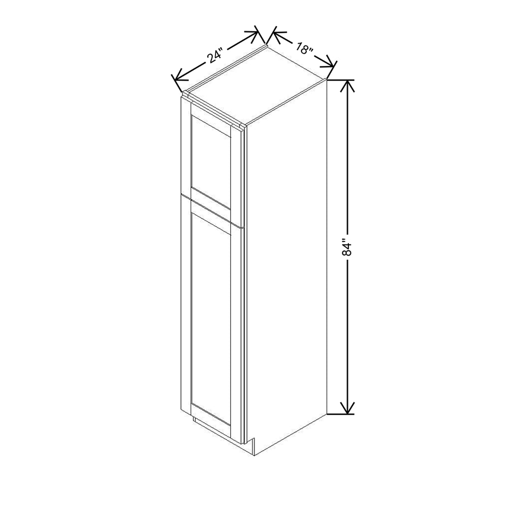Modernform Cabinet Espresso Shaker 18" W X 84" H X 24" D Tall Pantry Cabinet