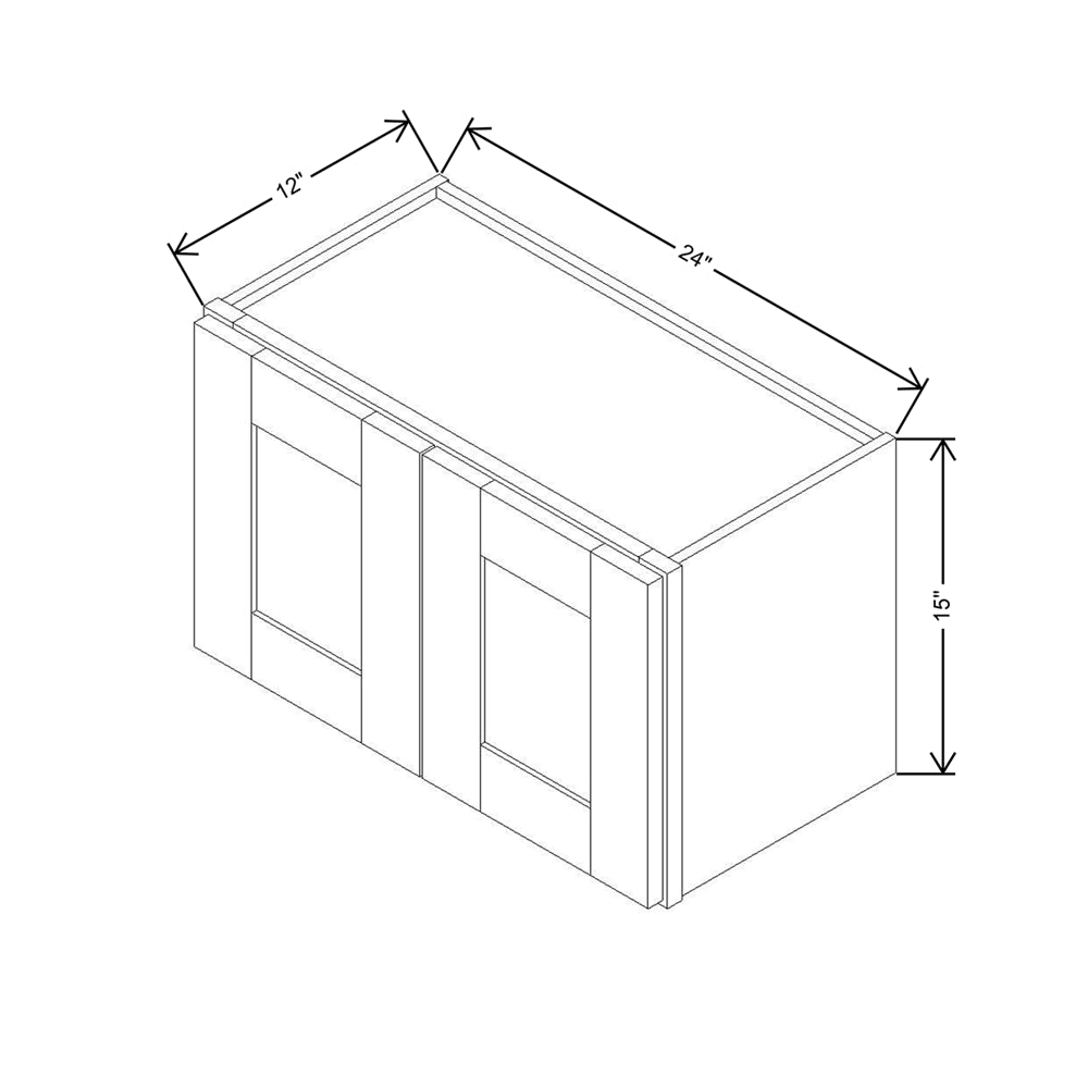 Modernform Cabinet Natural Shaker 24" W X 15" H X 12" D Double Door Wall Cabinet