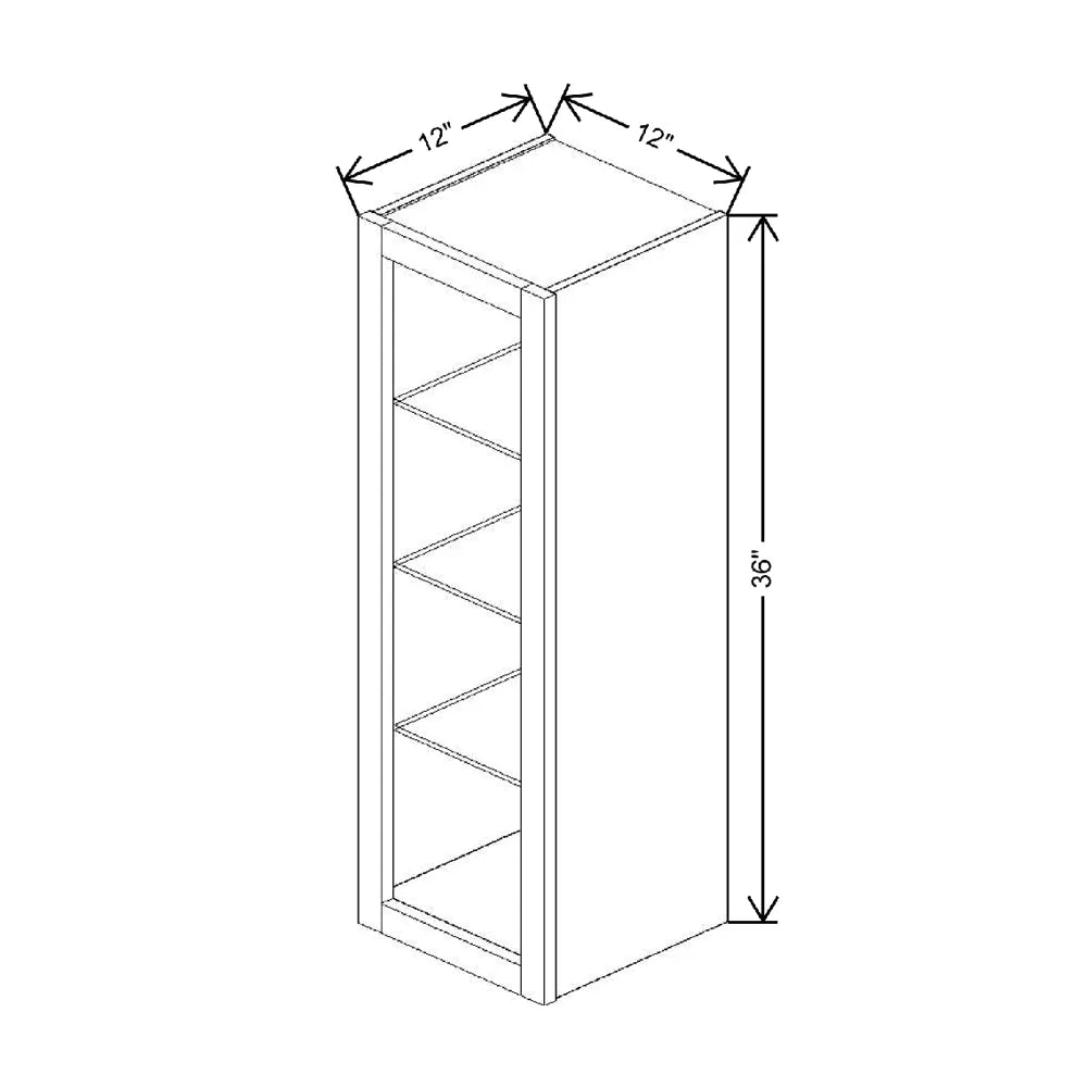 Fabuwood Allure Galaxy Frost 12" W X 36" H X 12" D Wall No Door Cabinet