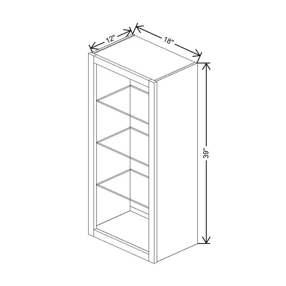 Fabuwood Allure Galaxy Horizon 18" W X 39" H X 12" D Wall No Door Cabinet