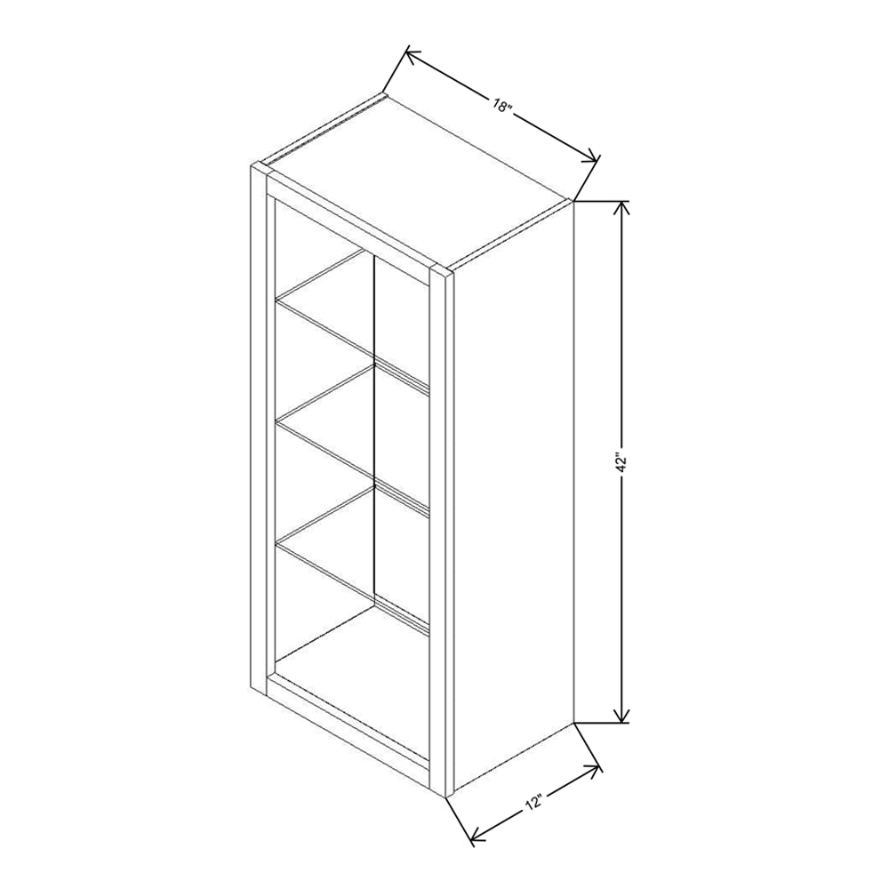 Fabuwood Allure Onyx Horizon 18"W X 42"H Wall No Door