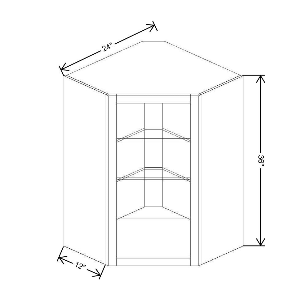 Fabuwood Allure Nexus Frost 24"W X 36"H Corner Wall No Door