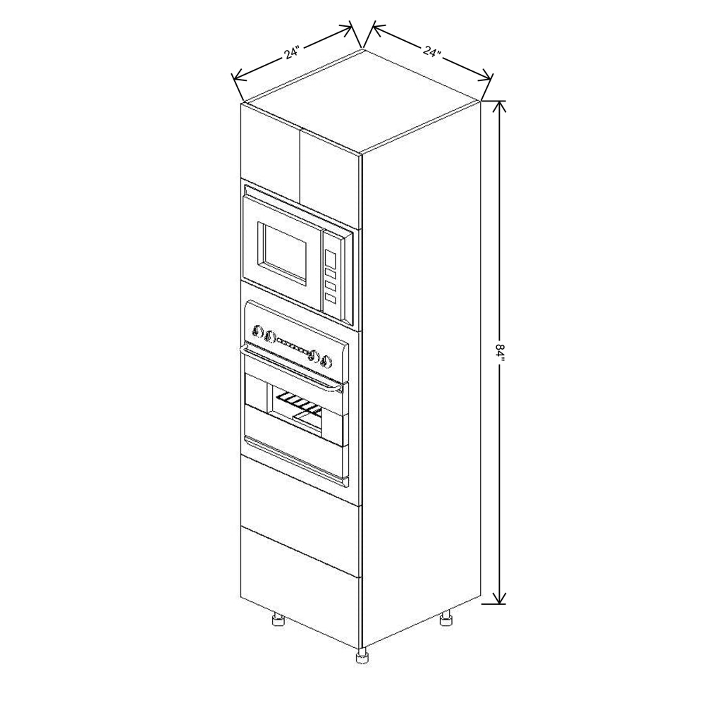 Fabuwood Illume Tuscany Olmo 3 84"H Combo Oven w/2 Drawers