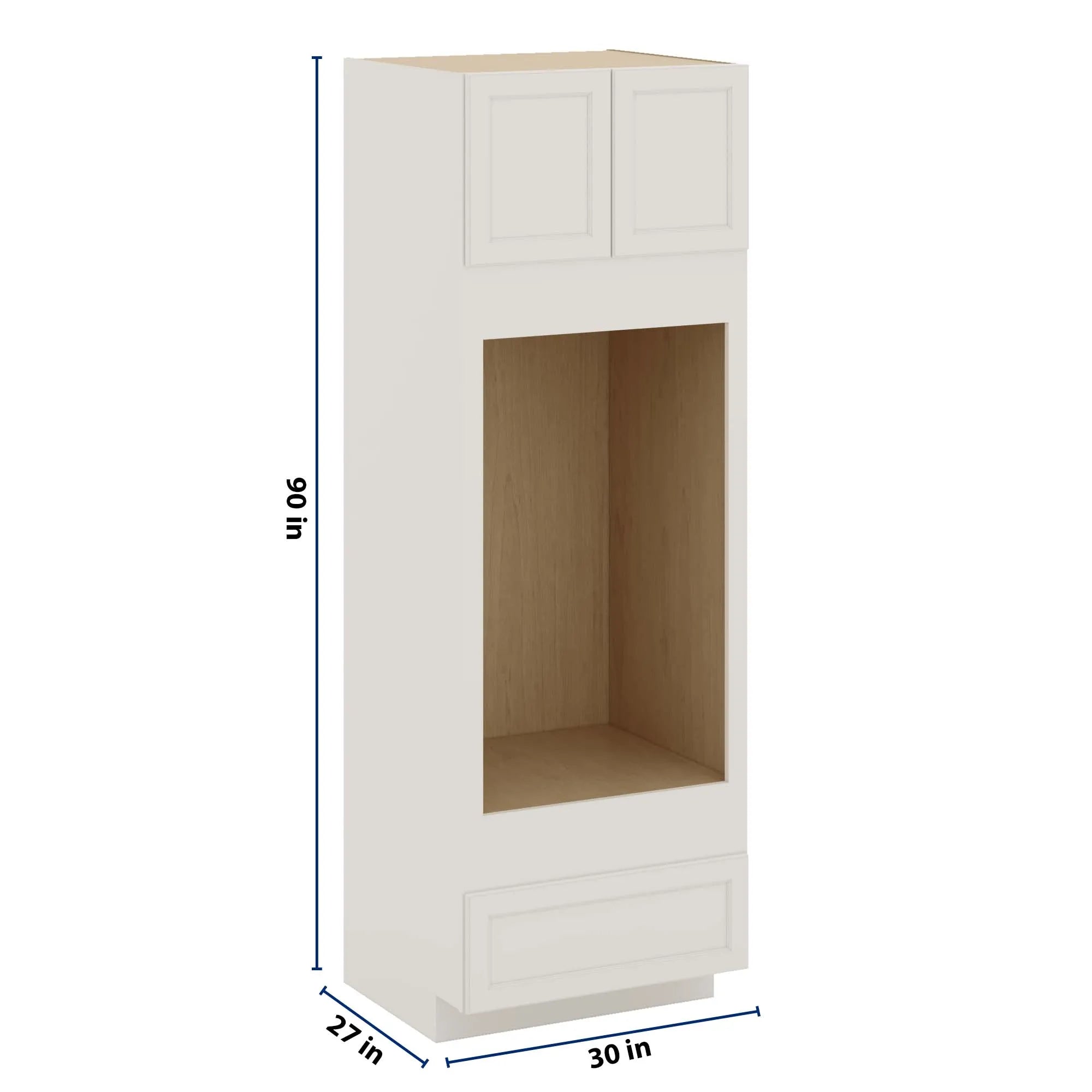 J&K Dove E1 Double Oven w/One (1) Bottom Drawer 30" W x 90" H x 27" D