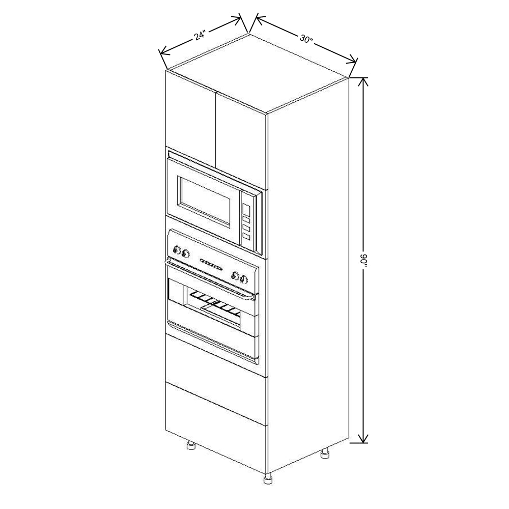 Fabuwood Illume Tuscany Nocce 3 90"H Combo Oven w/2 Drawers