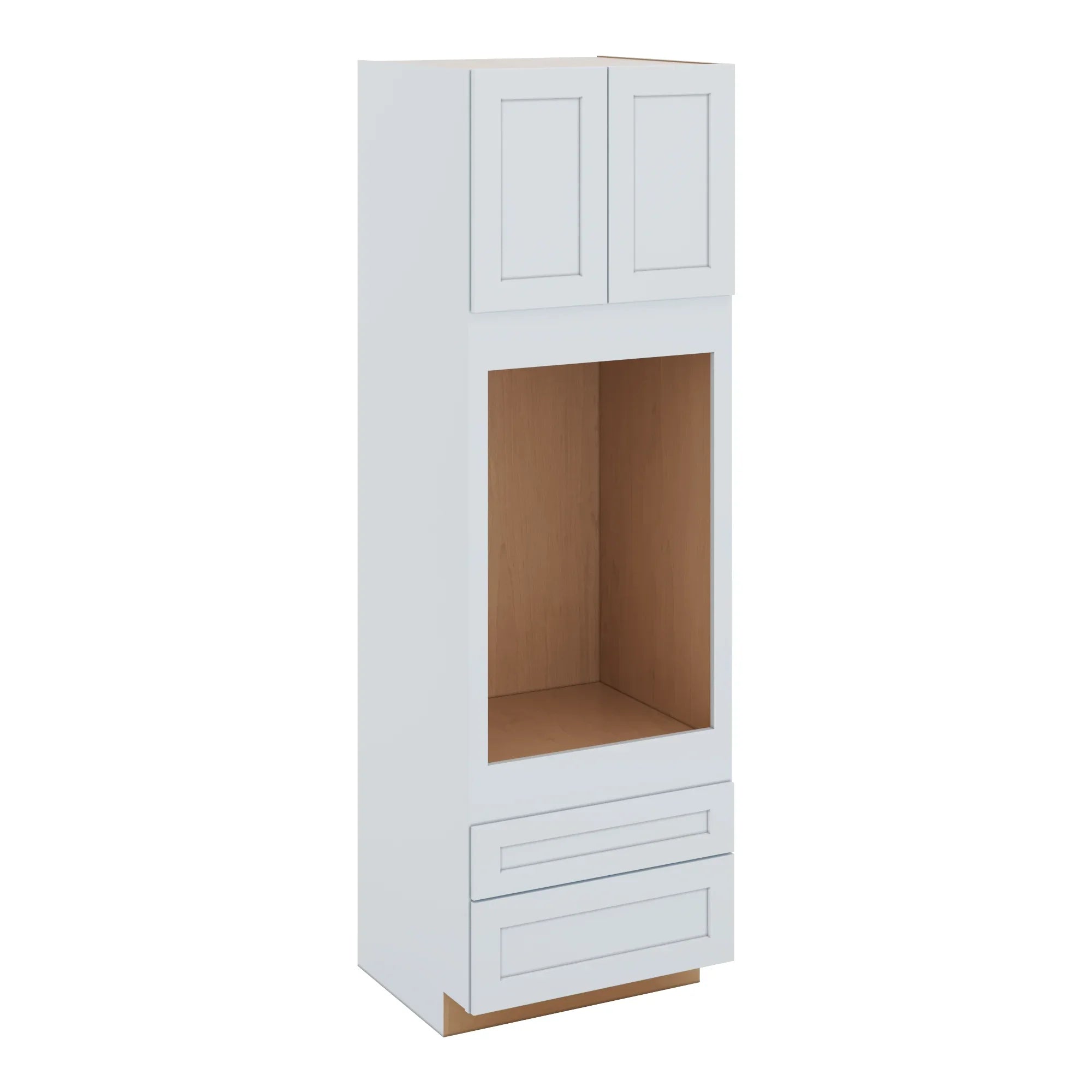 J&K White Shaker S8 Single Oven w/Two (2) Bottom Drawers 30" W x 96" H x 27" D
